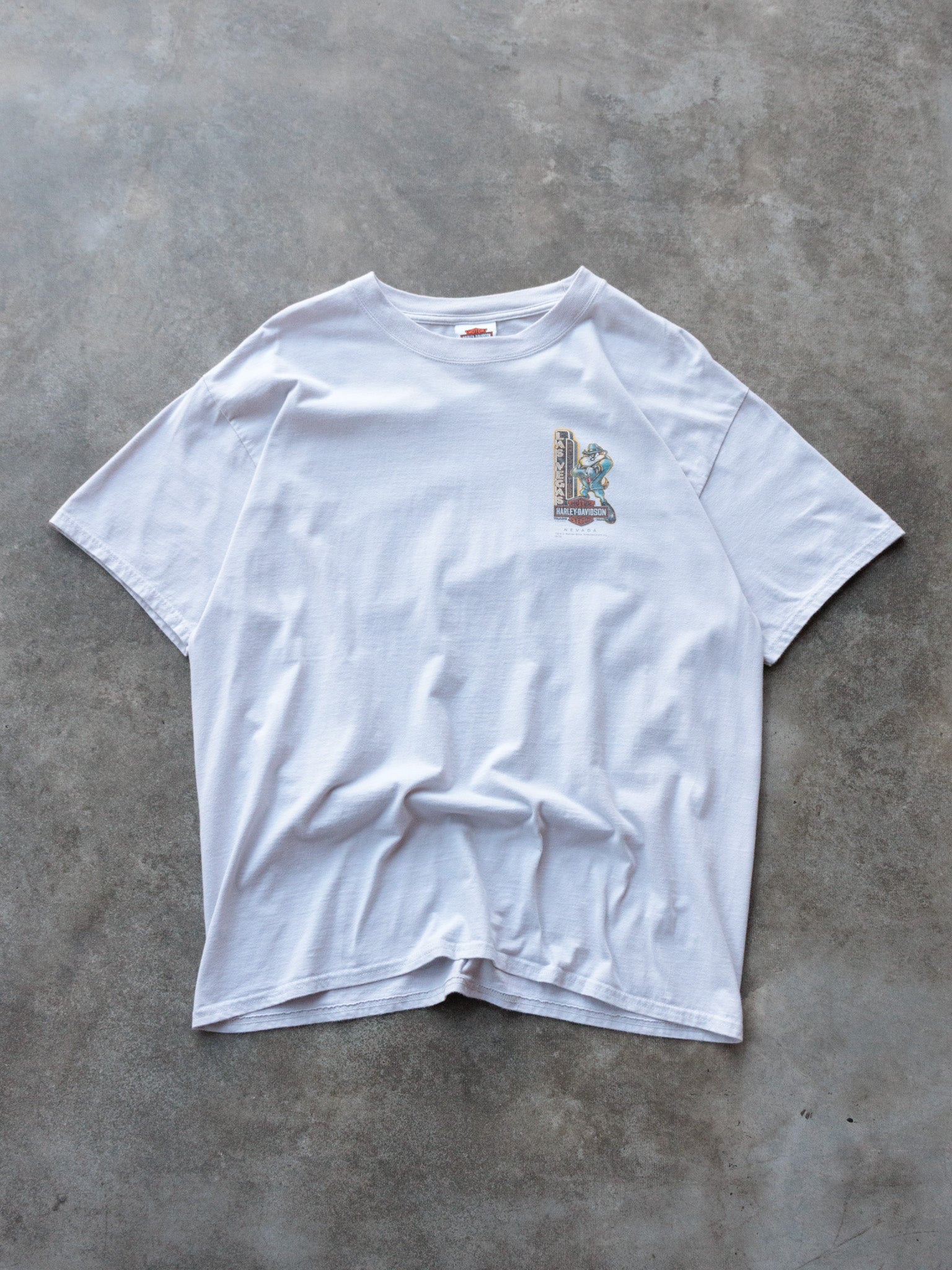 Vintage 2012 White Harley-Davidson Las Vegas Tee (L)