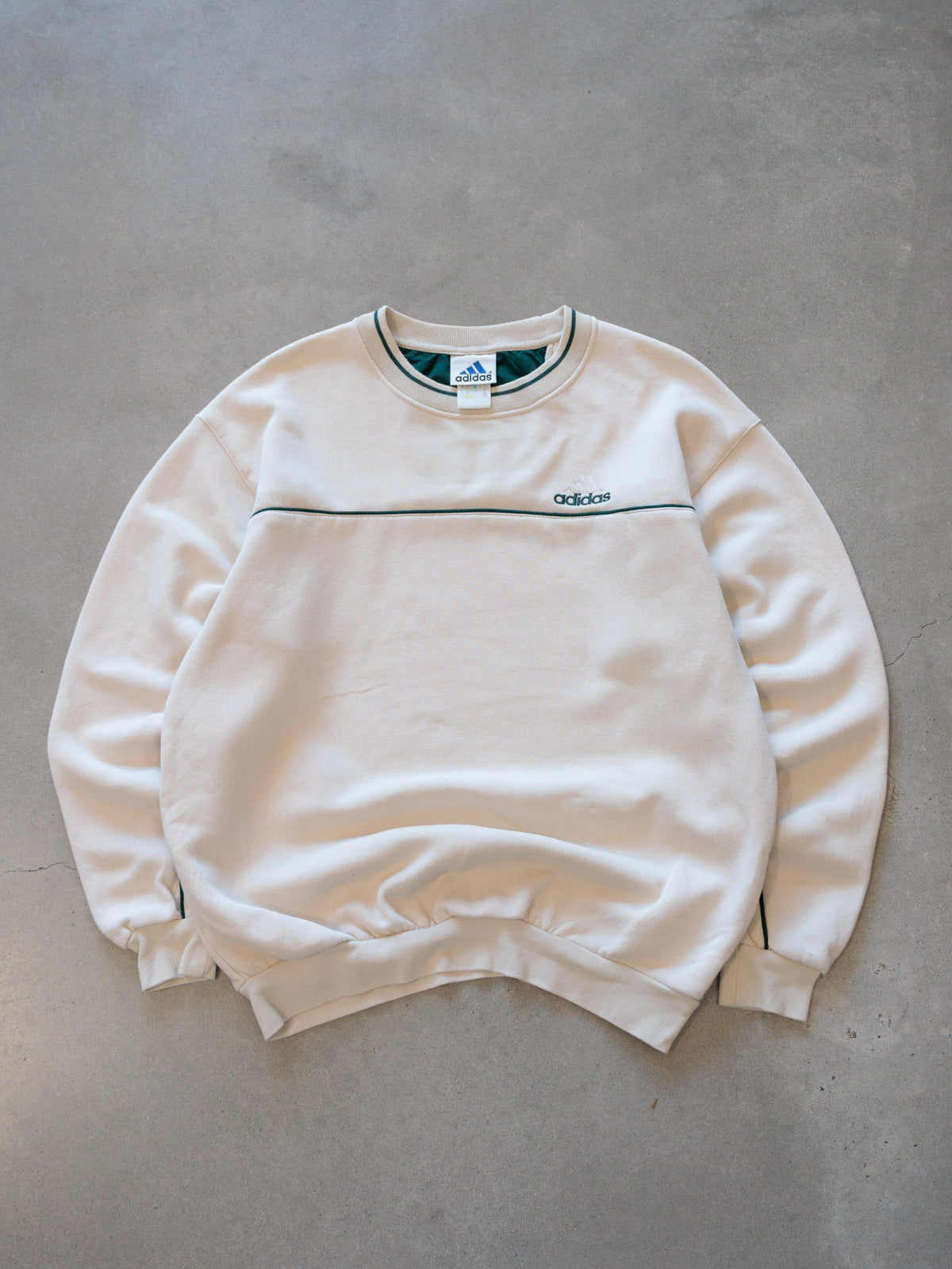Vintage 90s Beige Adidas Sweatshirt (M)
