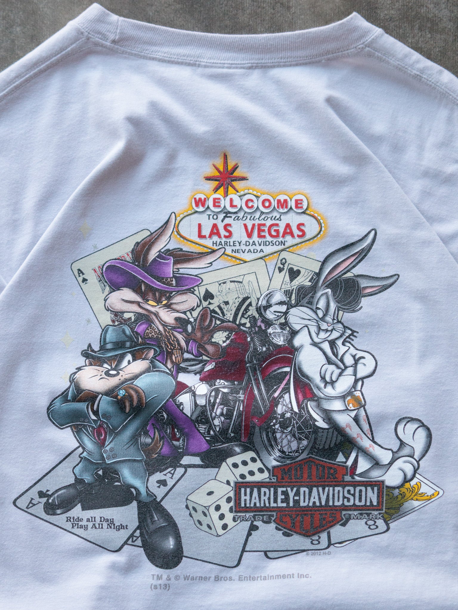 Vintage 2012 White Harley-Davidson Las Vegas Tee (L)