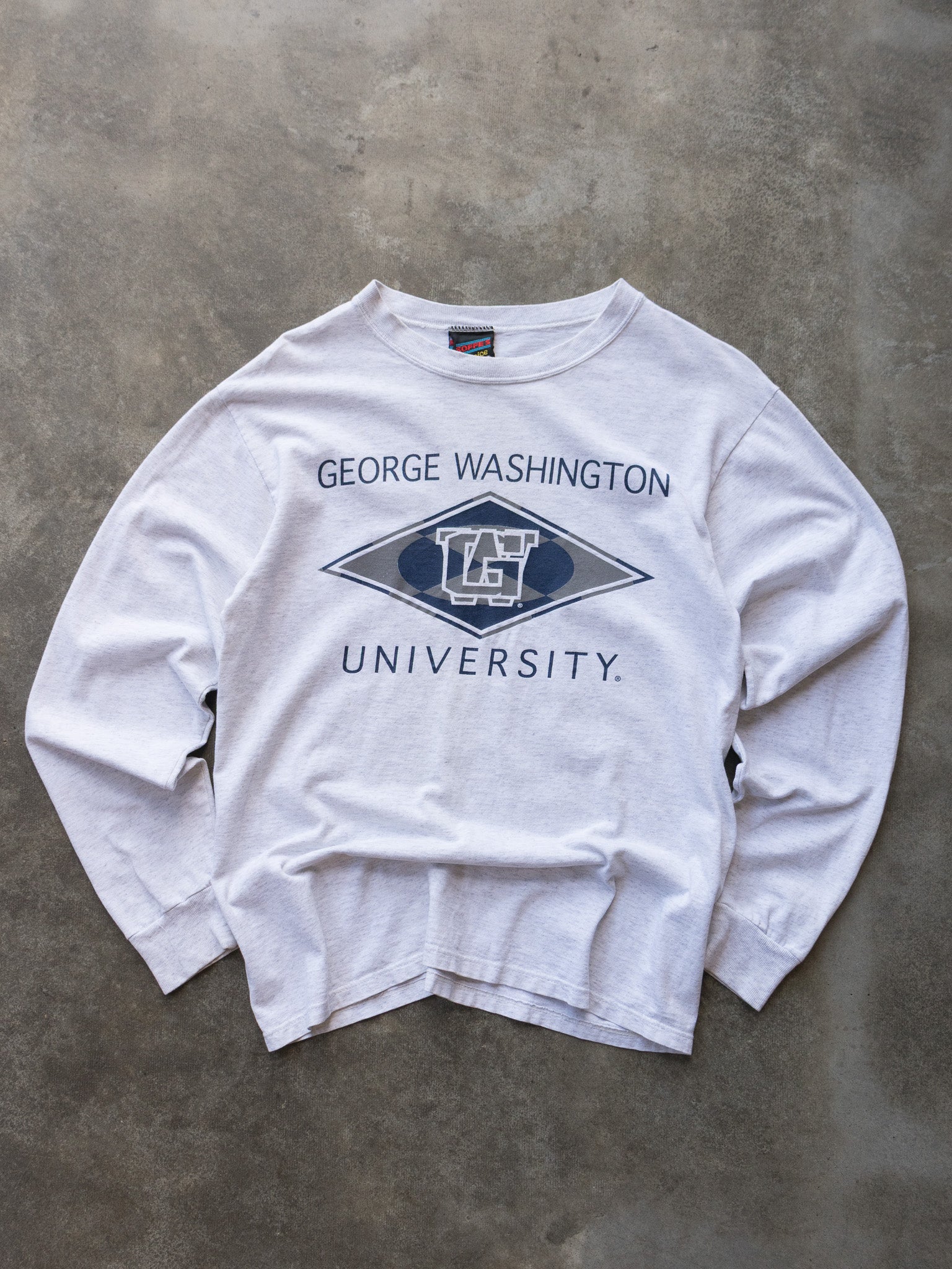 Vintage 00s Grey George Washington University Long Sleeve (S)