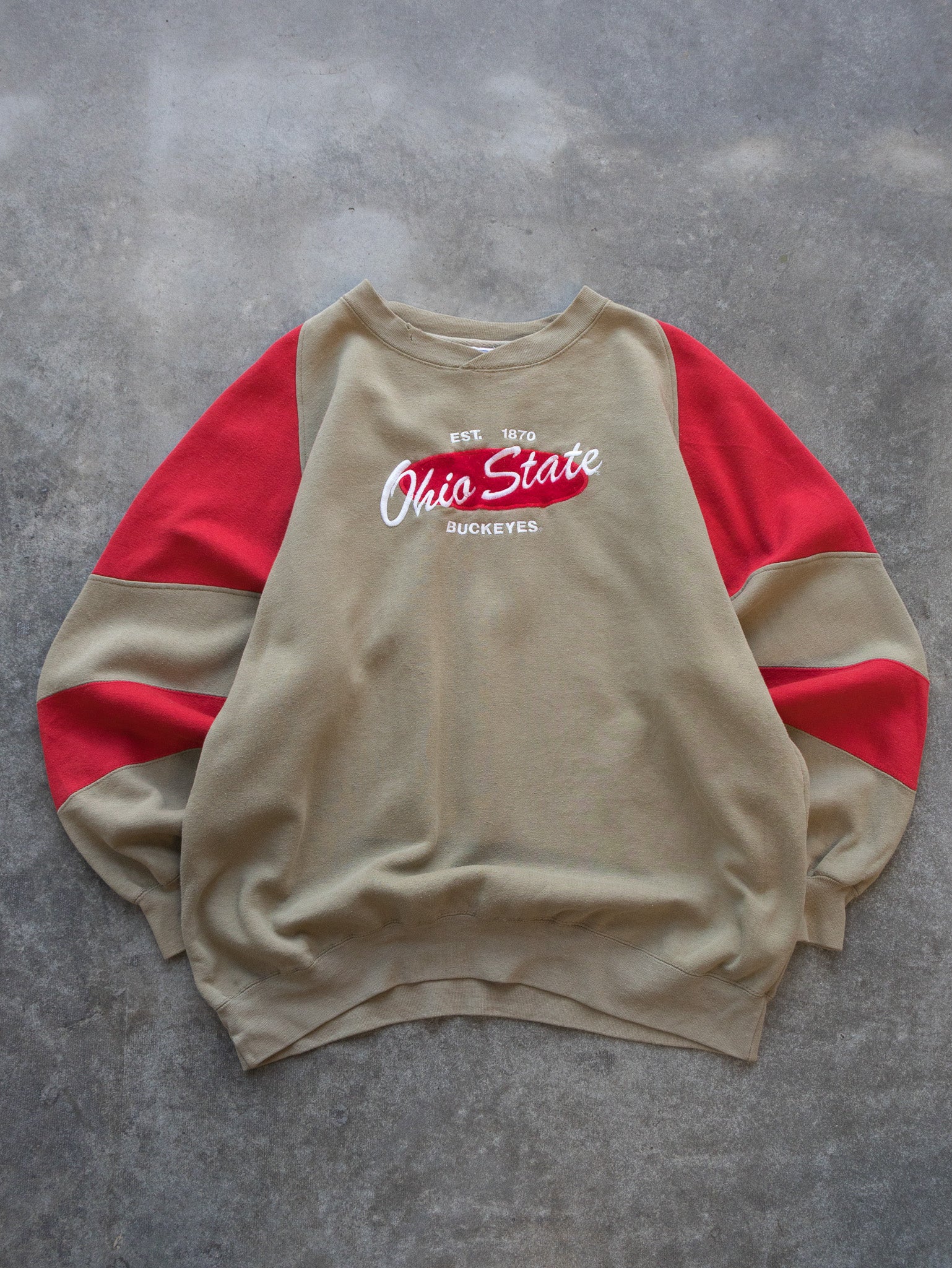 Vintage Ohio State Buckeyes Two-Tone Sweatshirt (XL)
