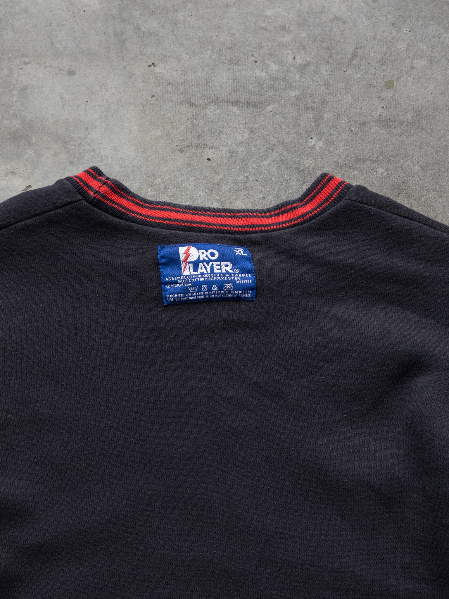 Vintage Black & Red Kansas City Chiefs Reversible Sweatshirt (XL)