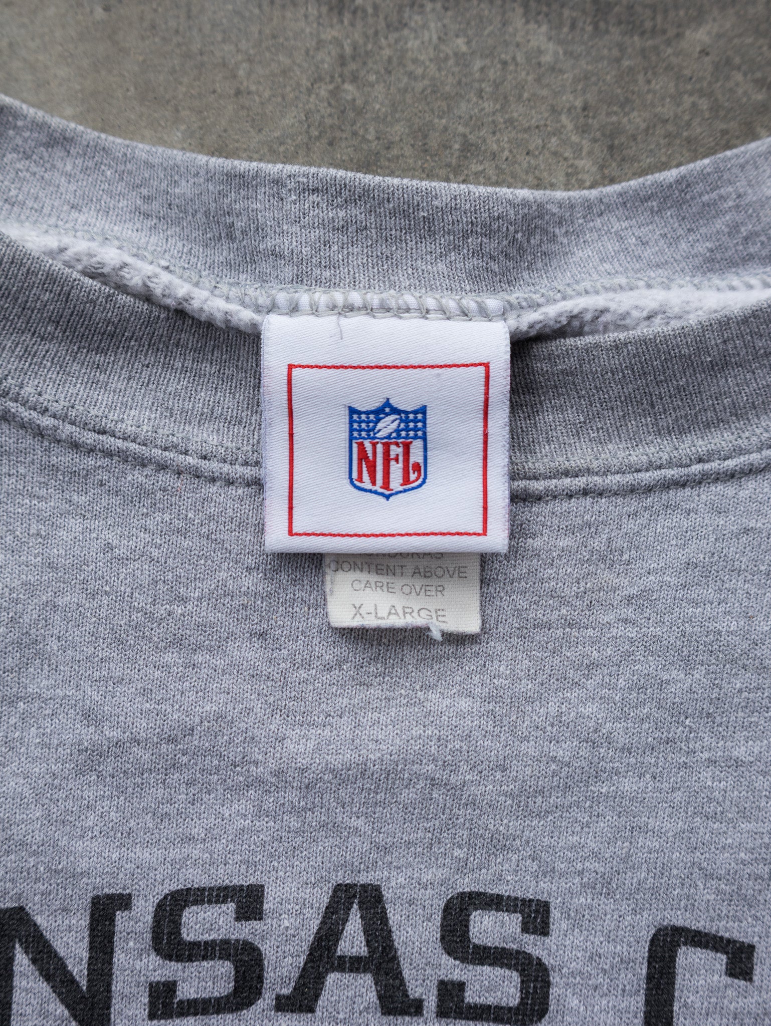 Vintage Grey Kansas City Chiefs Sweatshirt (XL)