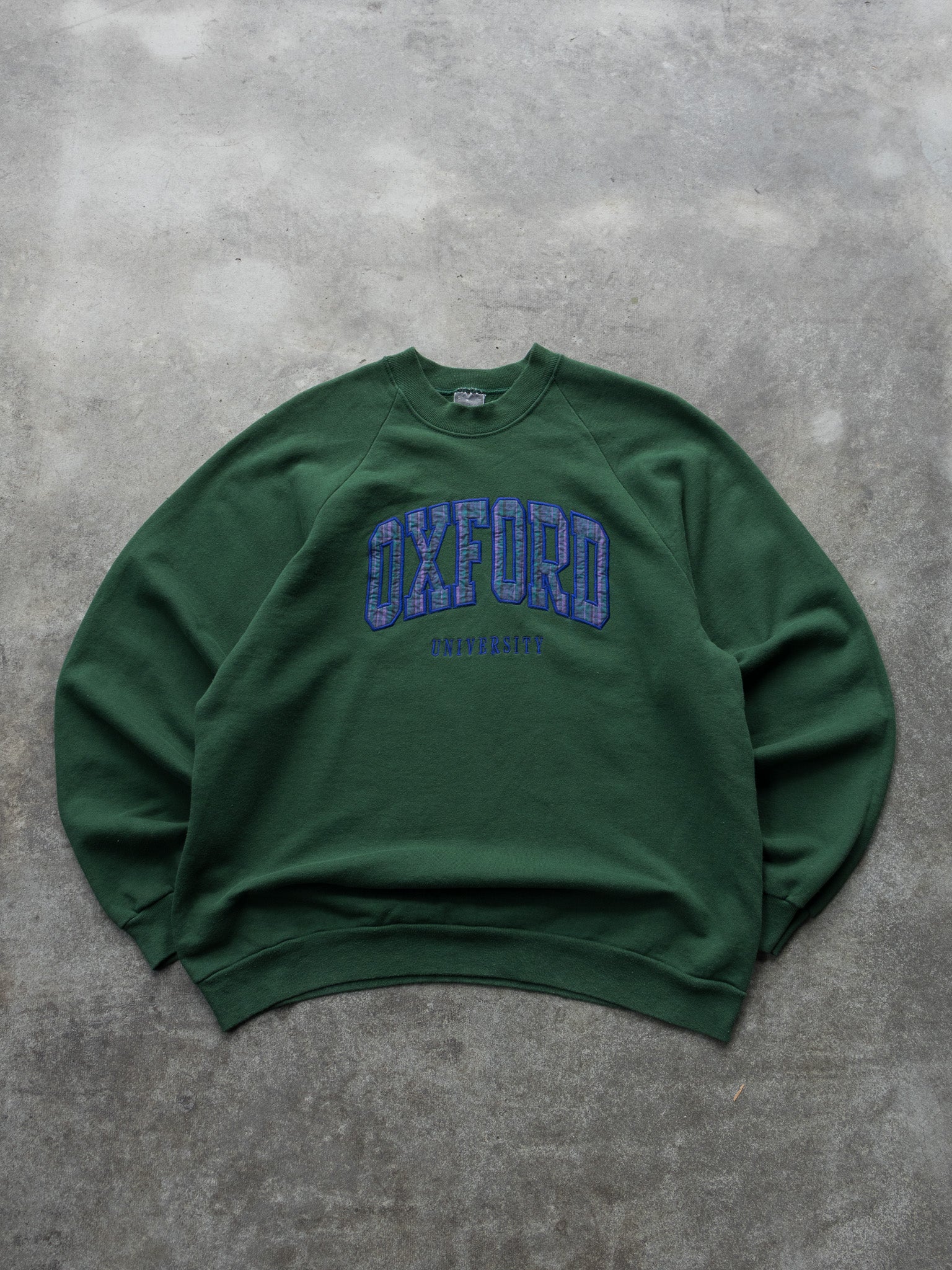 Vintage 90s Green Oxford University Sweatshirt (XL)
