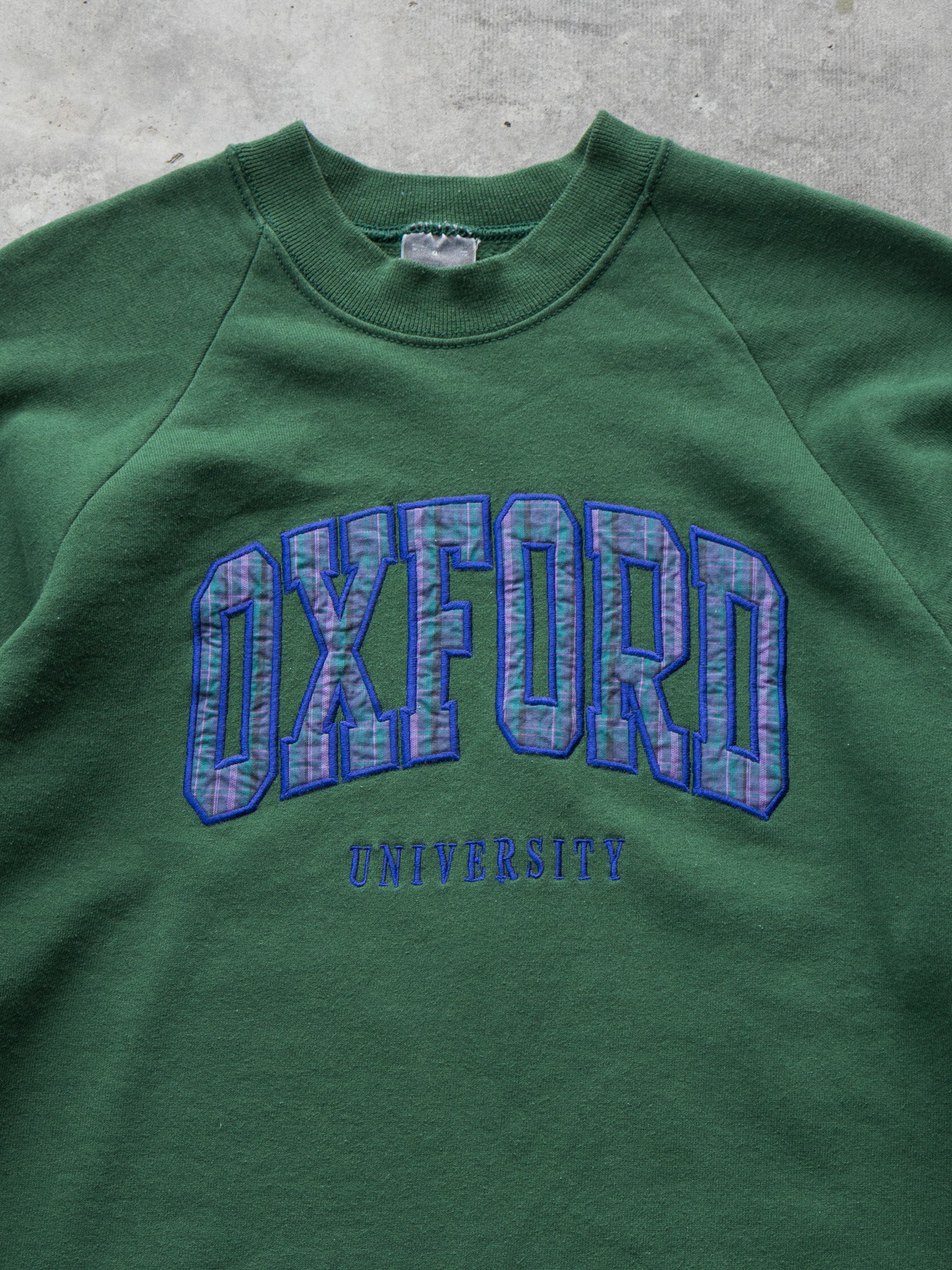 Vintage 90s Green Oxford University Sweatshirt (XL)