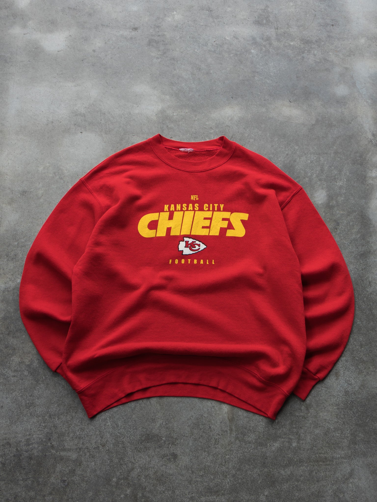 Vintage Red Kansas City Chiefs Sweatshirt (L)