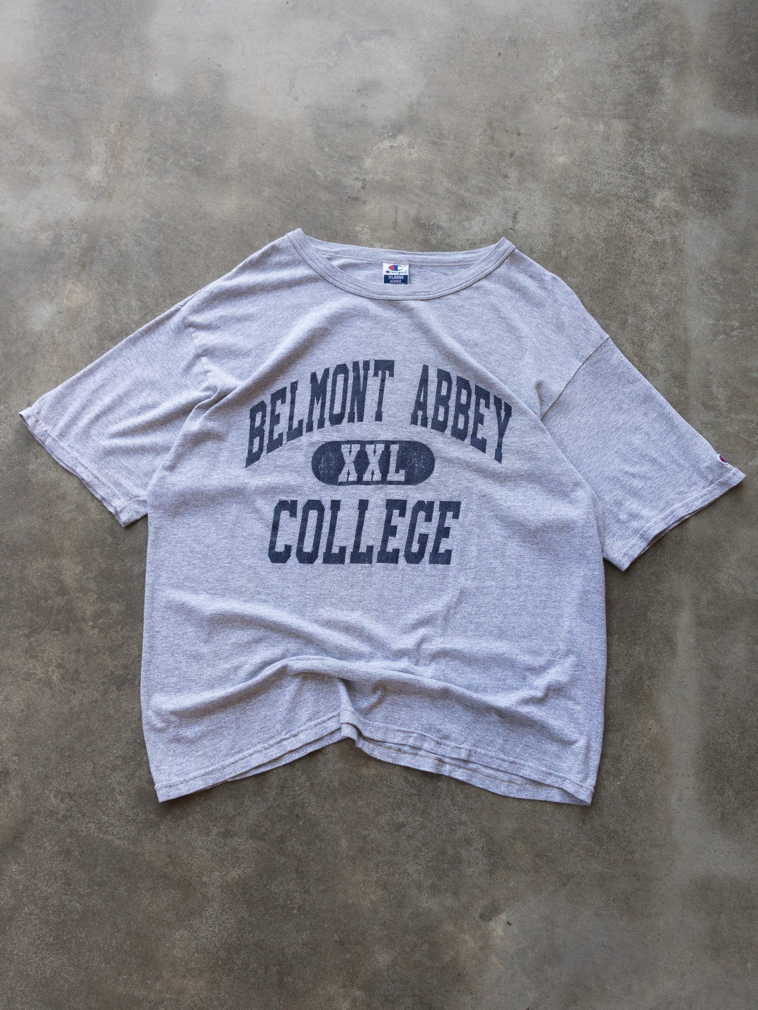 Vintage 00s Grey Champion Belmont Abbey College Tee (XL)