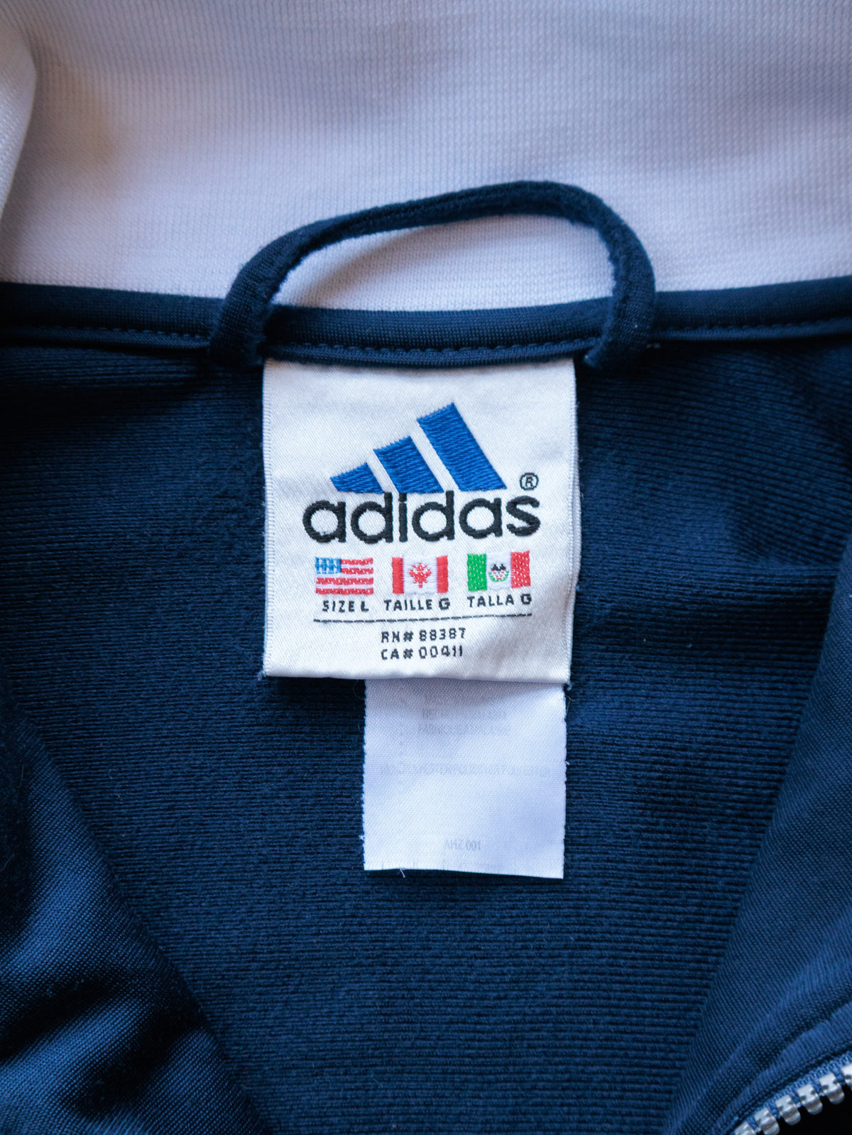 Vintage 00s Navy Adidas Track Jacket (L)