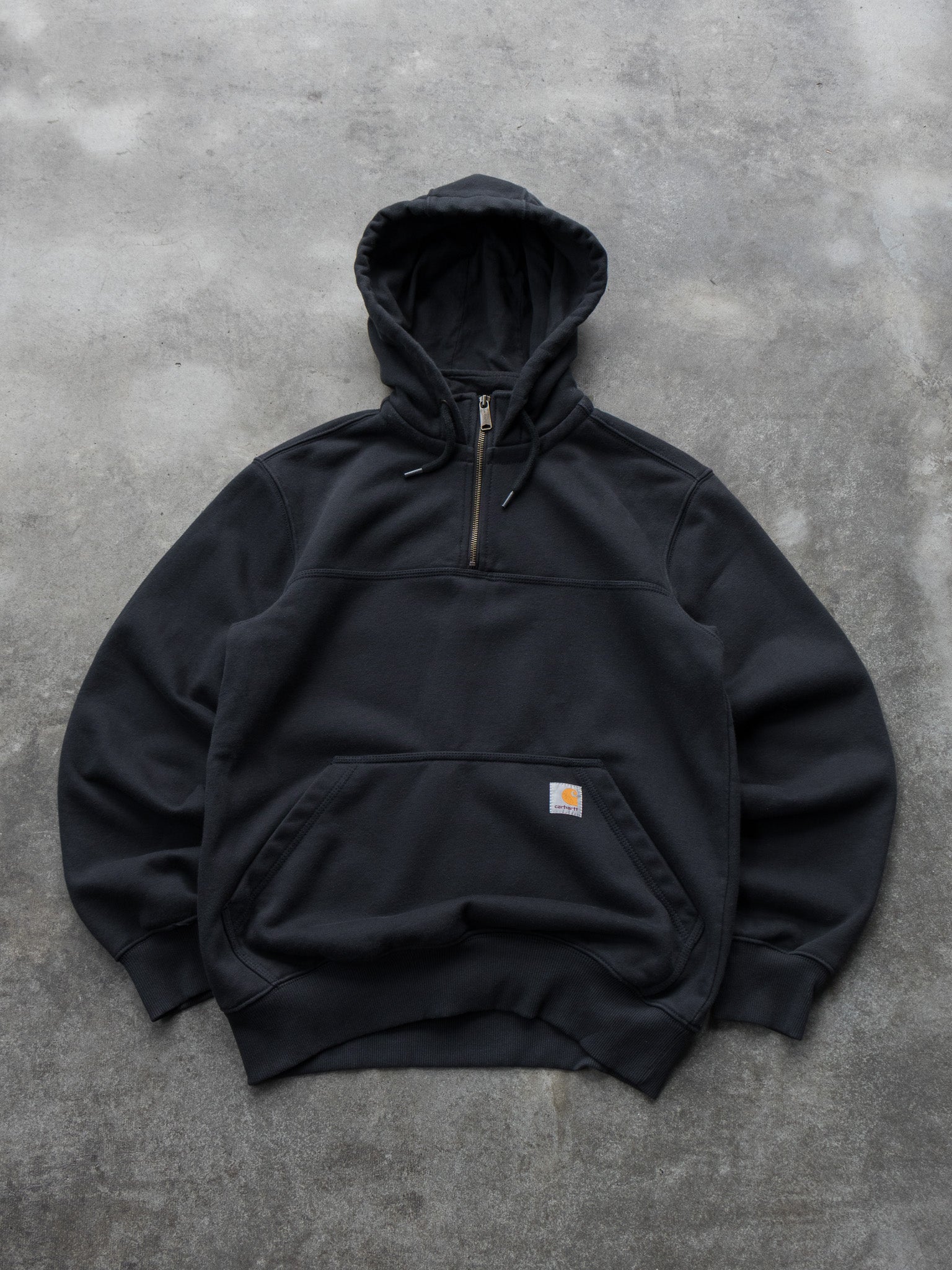 Vintage Black Carhartt Half Zip Hoodie (S)
