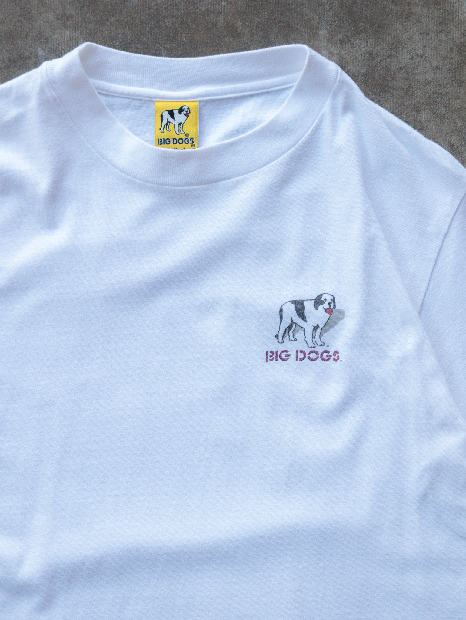 Vintage 1997 White Big Dogs Tee (S/M)
