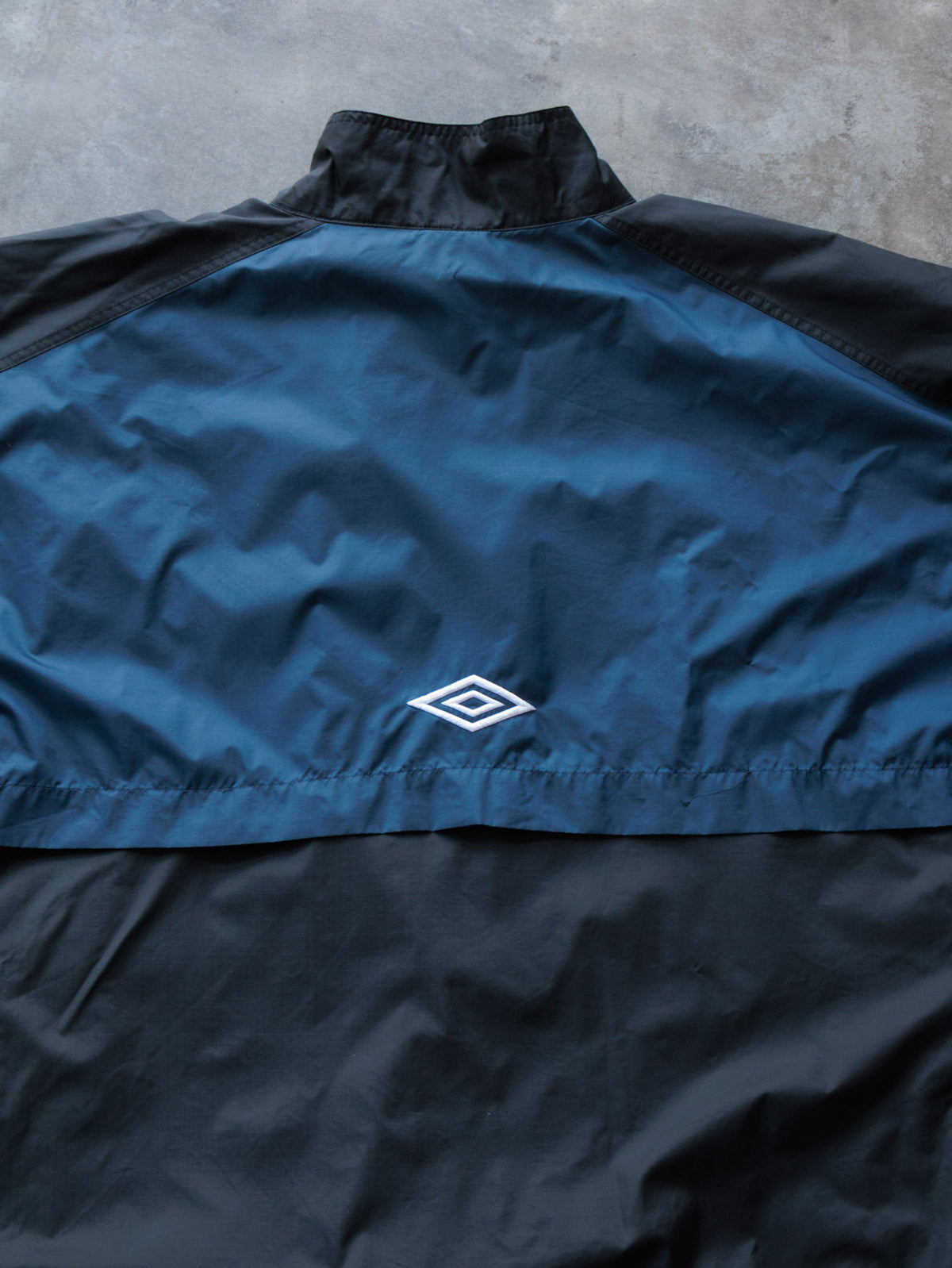 Vintage Black Umbro Colourblock Windbreaker (XL)