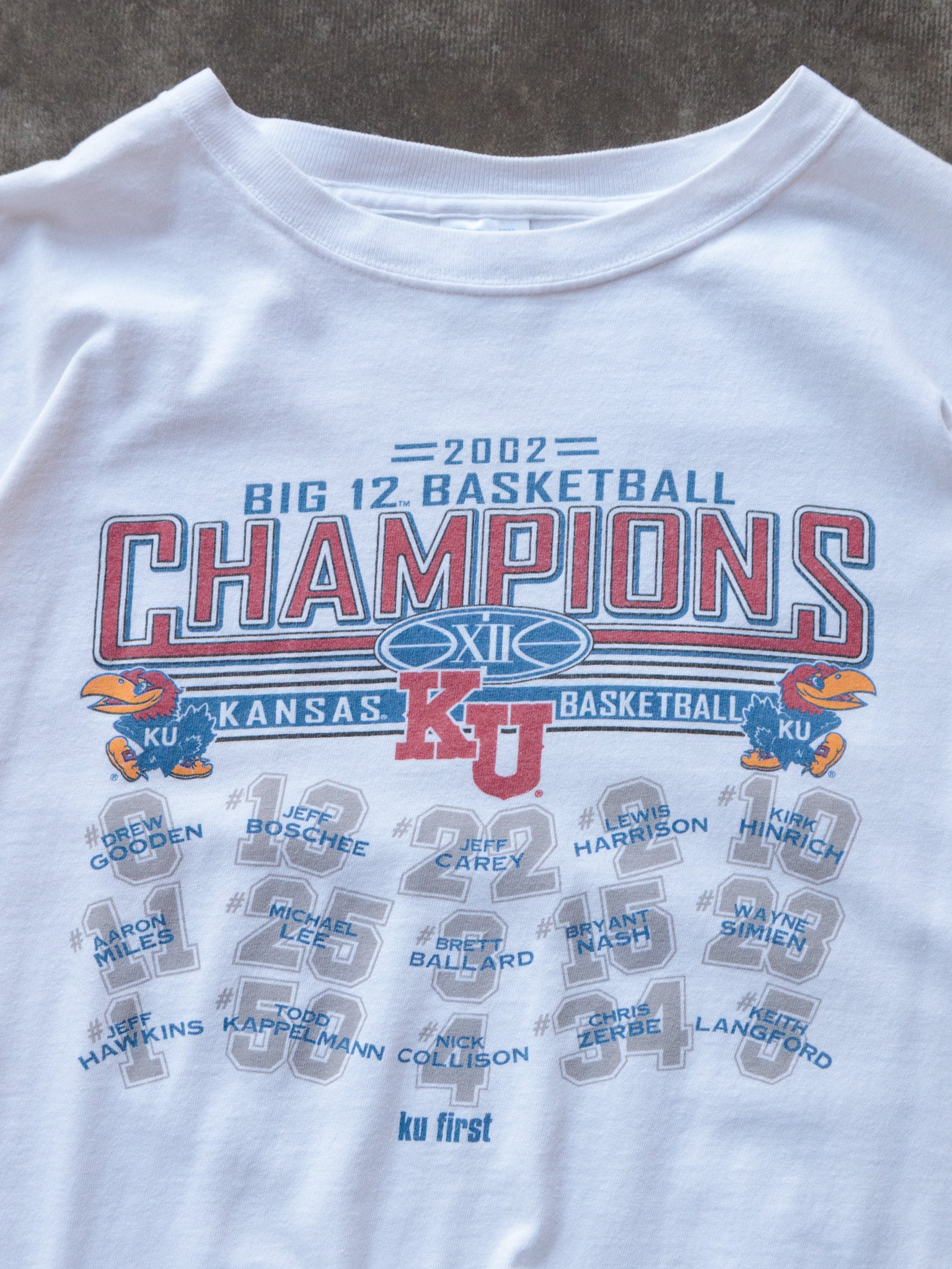 Vintage 2002 Kansas Jayhawks Basketball Tee (2XL)