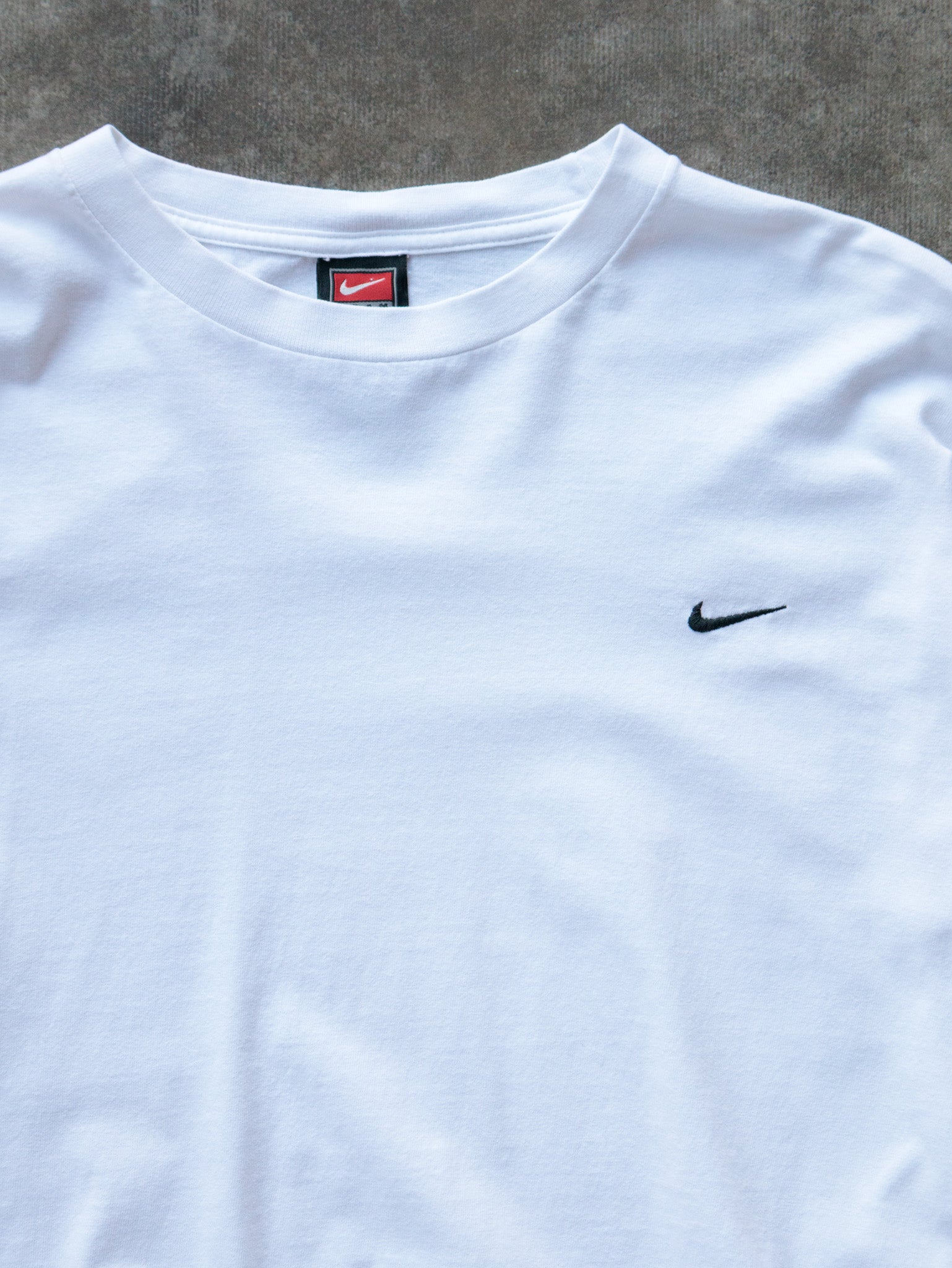 Vintage White Nike Long Sleeve Tee (M)