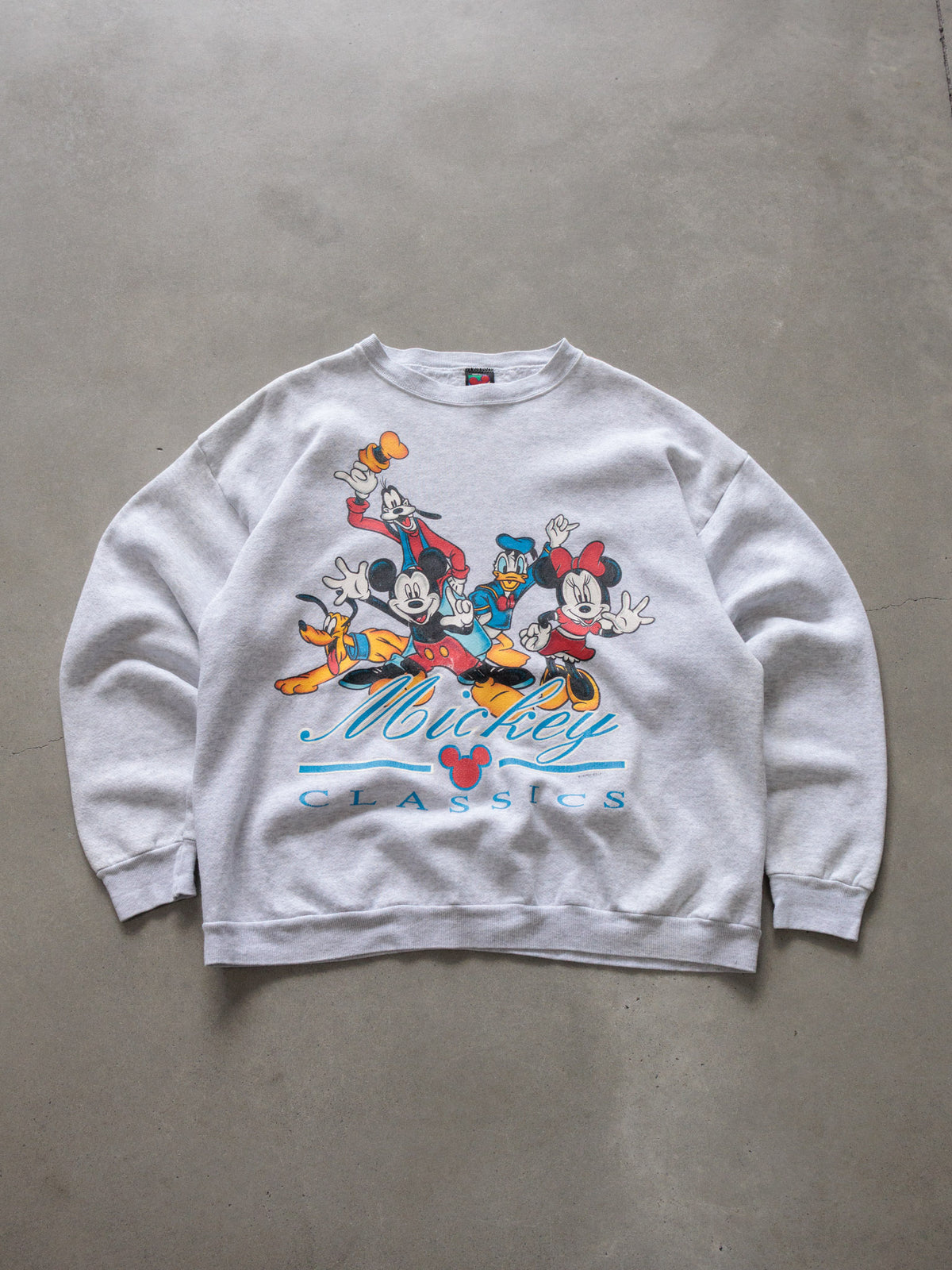 Vintage 90s Grey Disney Mickey Classics Sweatshirt (XL)