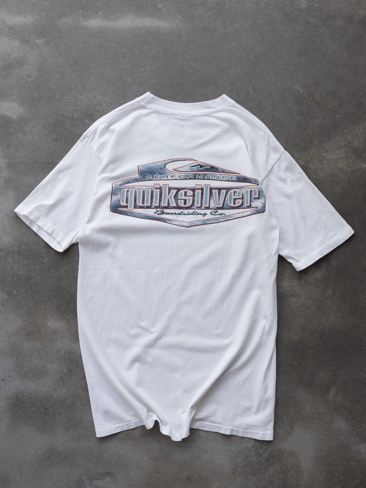 Vintage '90s White Quiksilver Performance Tee (S)