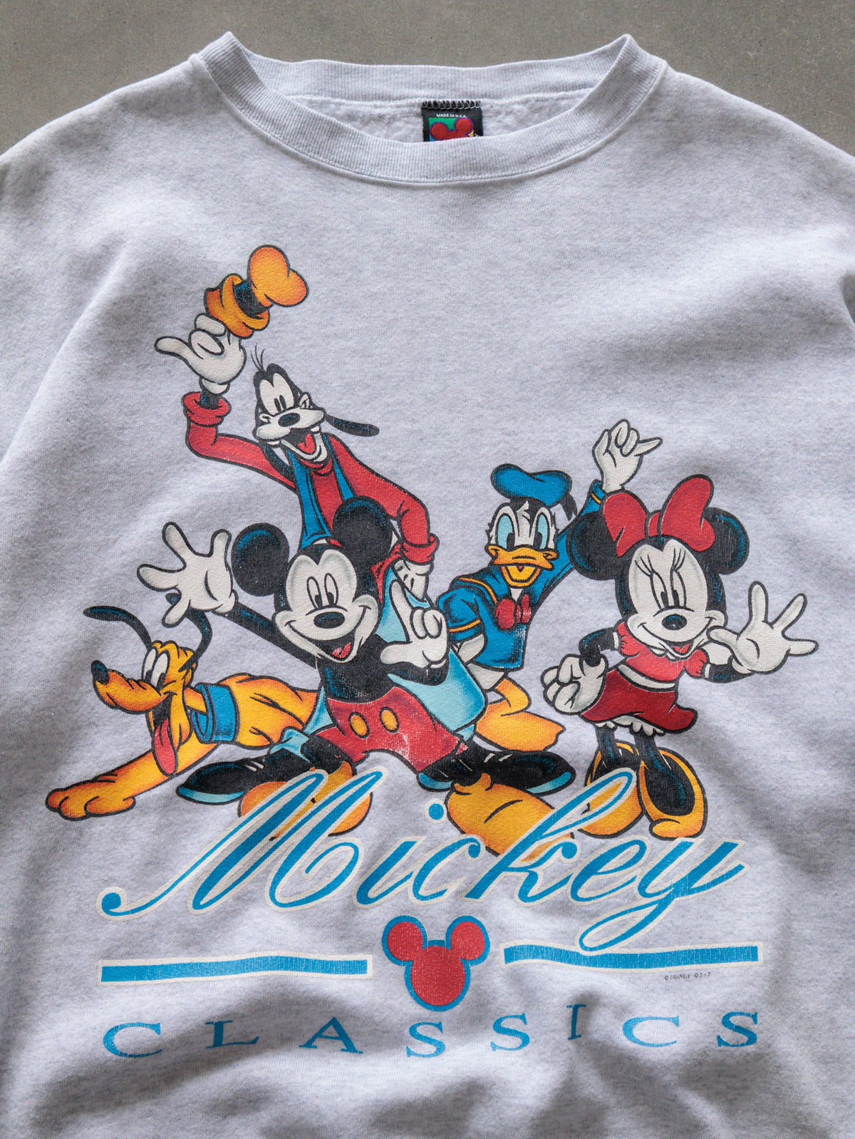 Vintage 90s Grey Disney Mickey Classics Sweatshirt (XL)