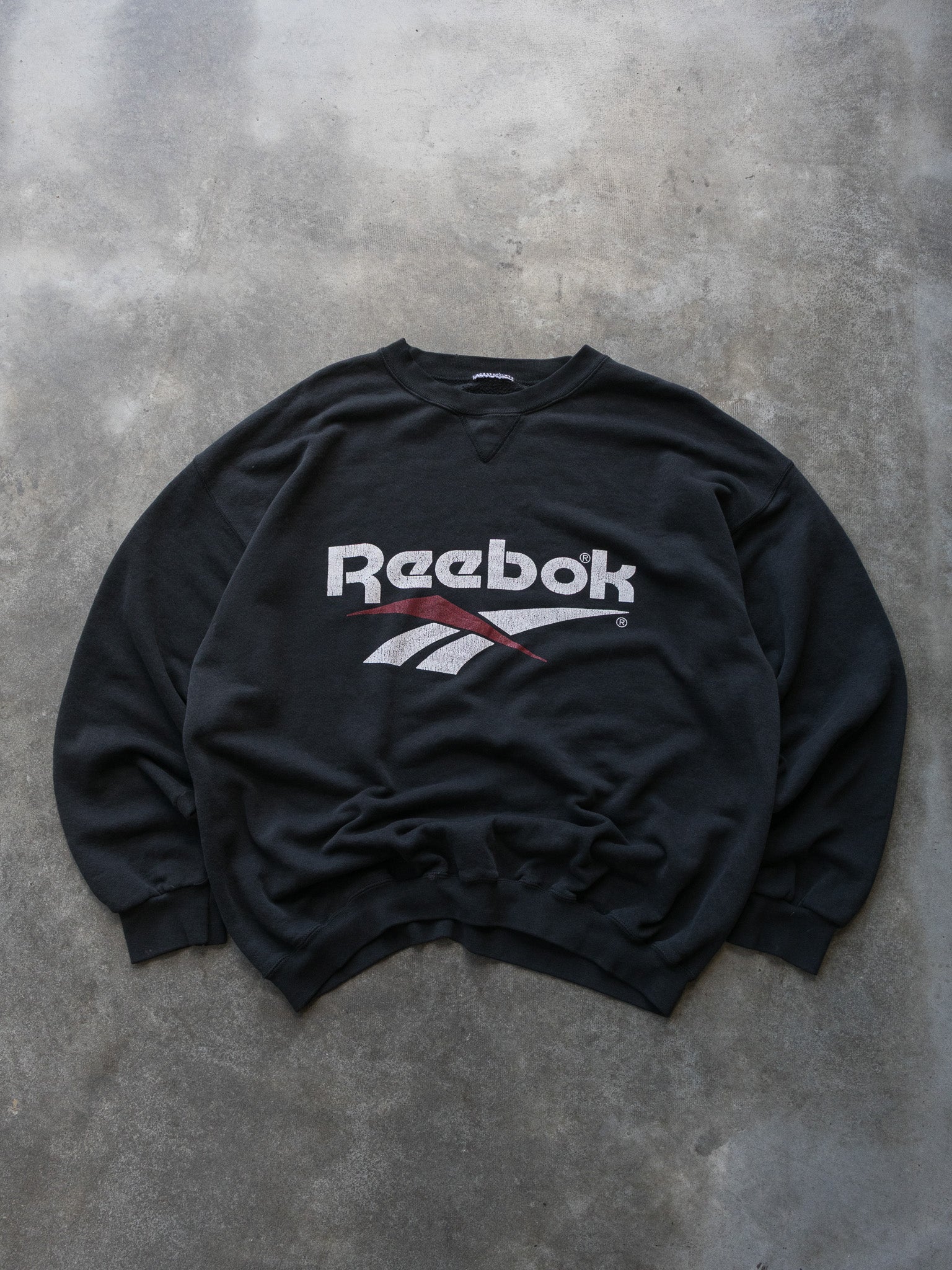 Vintage 90s Black Reebok Sweatshirt (XL)