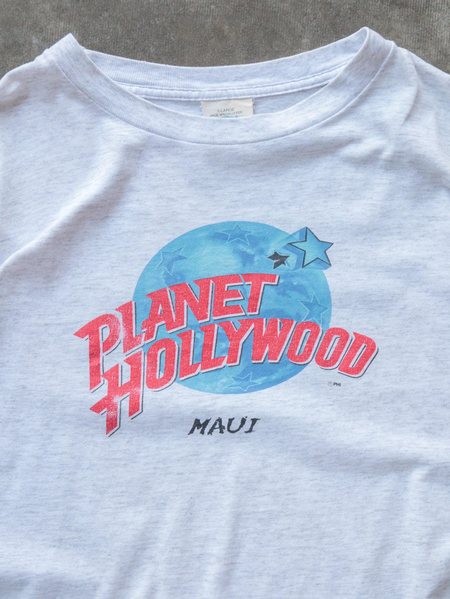 Vintage 90s Grey Planet Hollywood Maui Tee (XL)