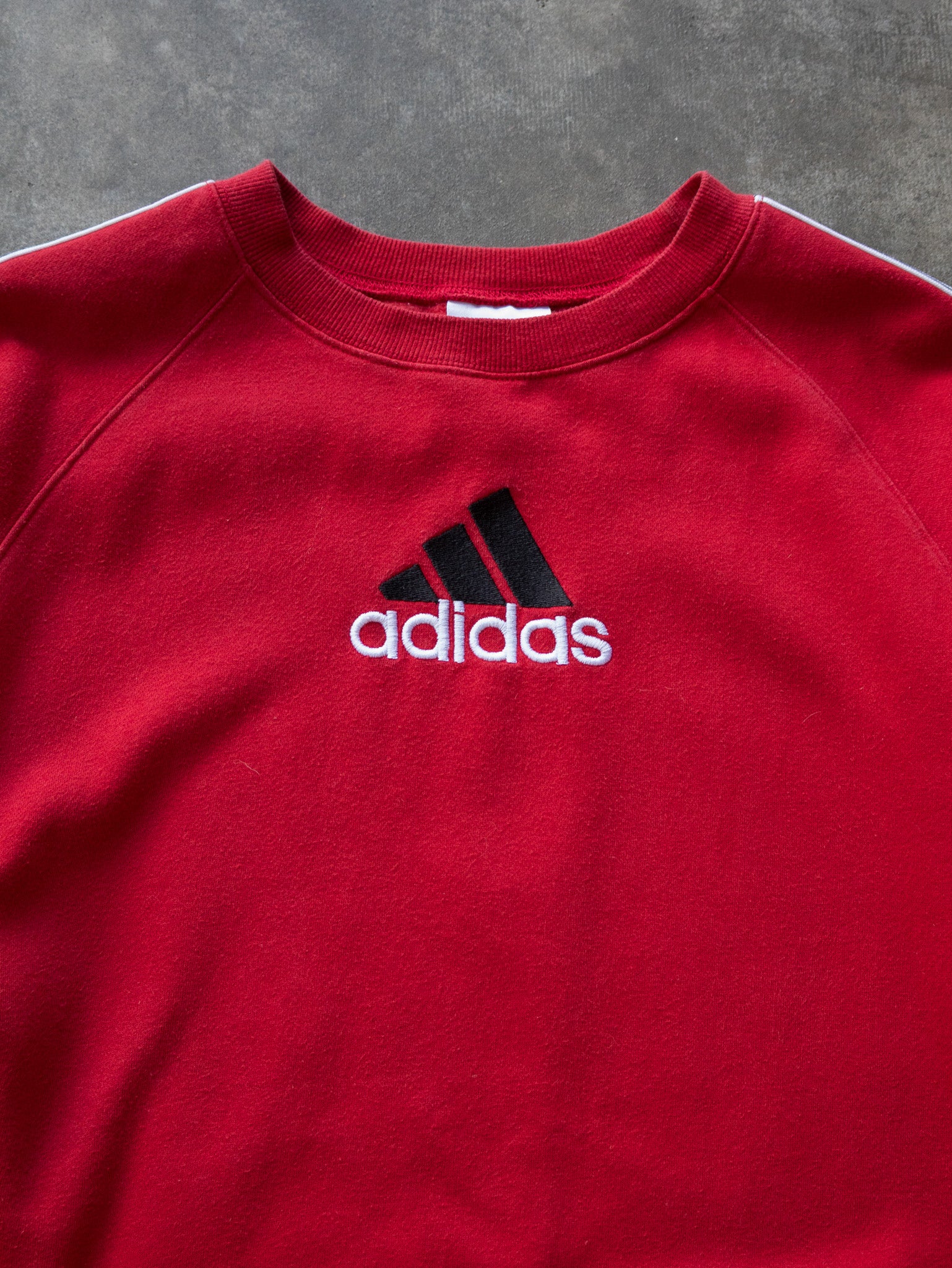 Vintage Red Adidas Sweatshirt (16-18Y)