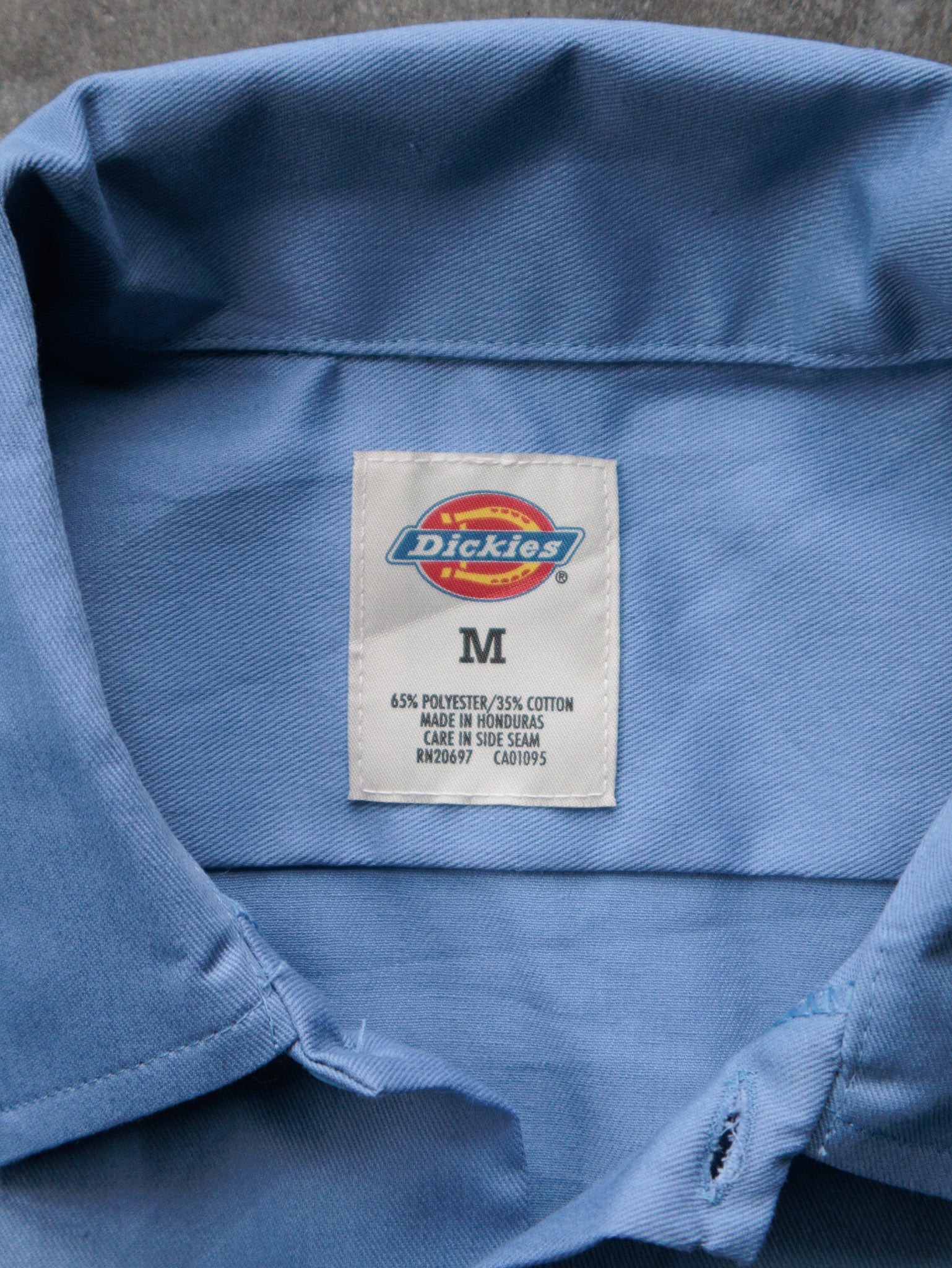 Vintage 00s Blue Dickies Cropped Work Shirt (M)