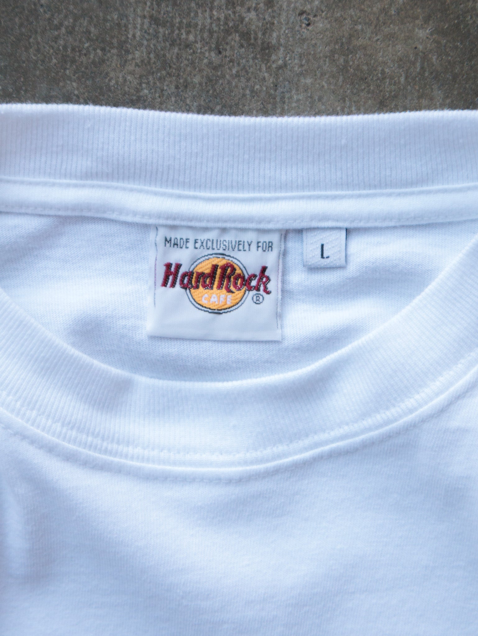 Vintage White Hard Rock Cafe Guam Dolphin Tee (L)