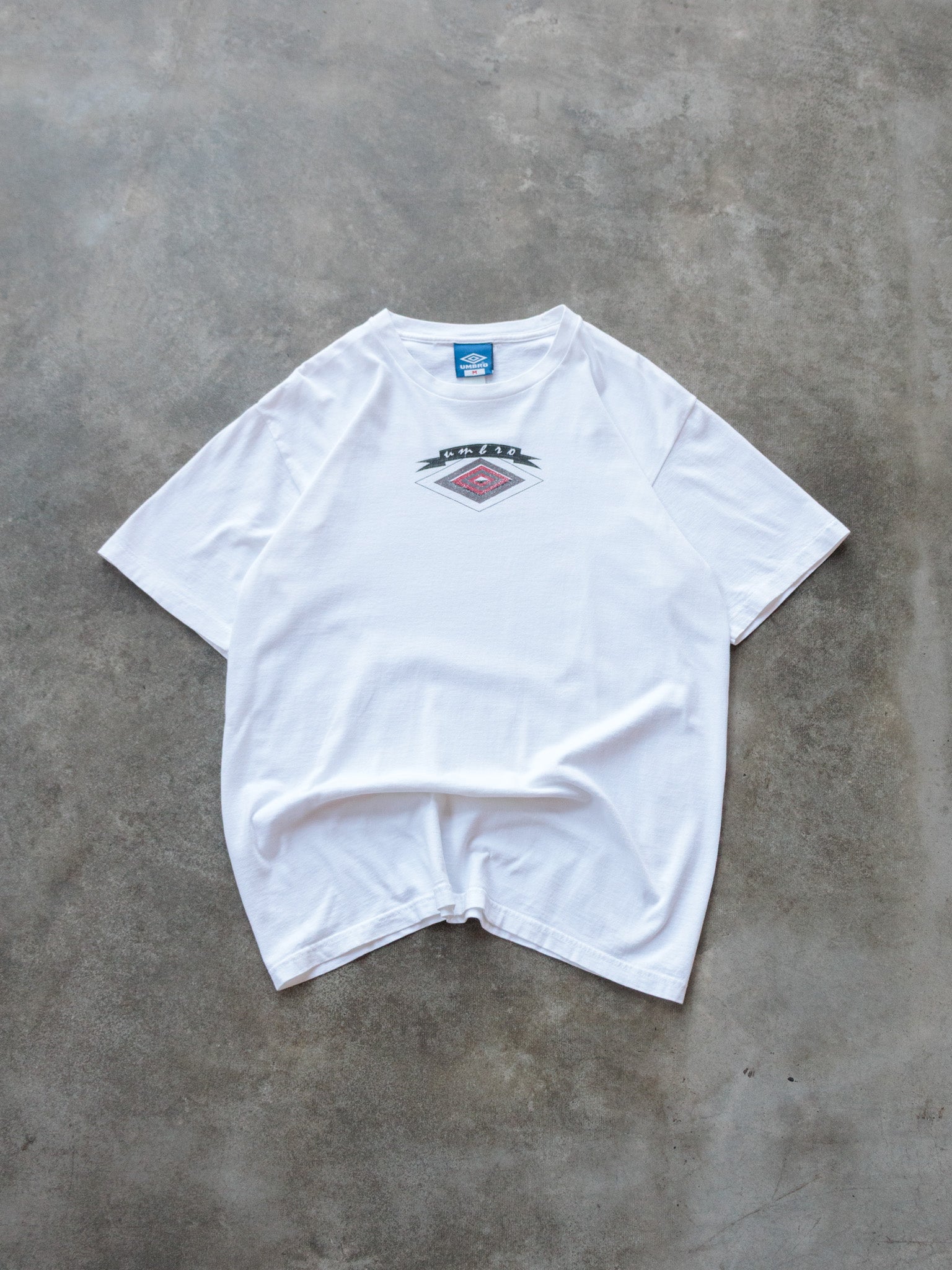 Vintage 90s White Umbro Tee (M)