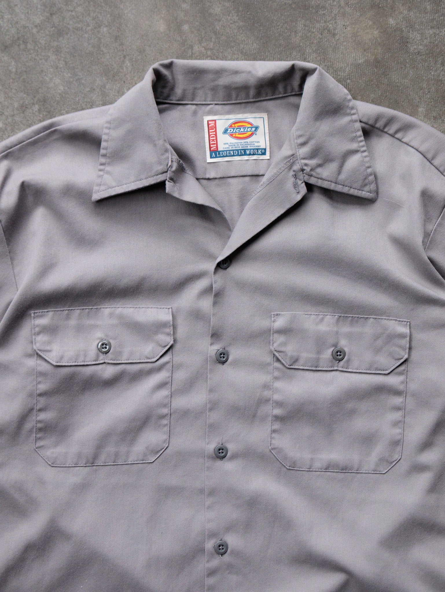 Vintage 90s Grey Dickies Work Shirt (M)