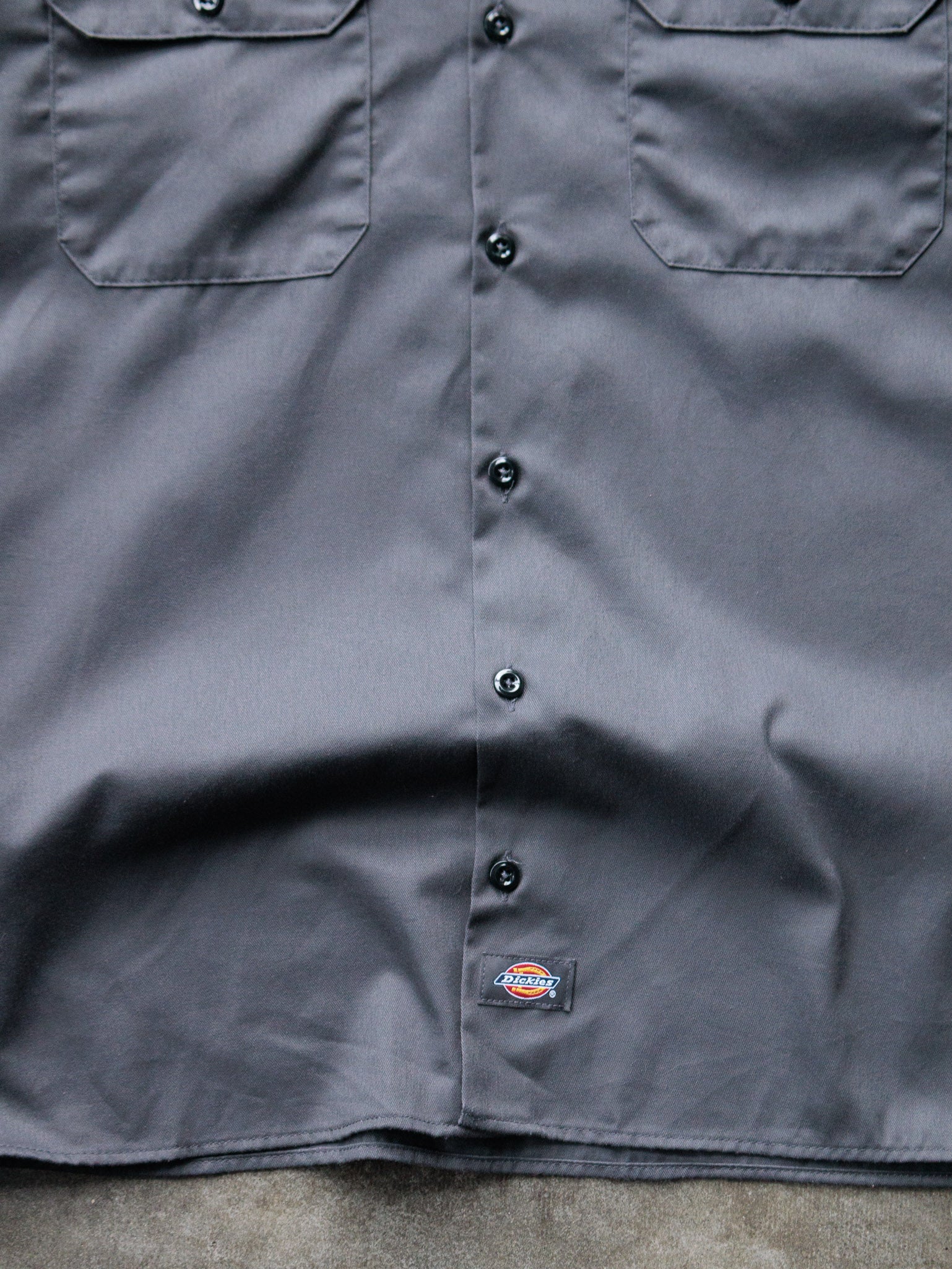 Vintage 00s Charcoal Dickies Work Shirt (M)