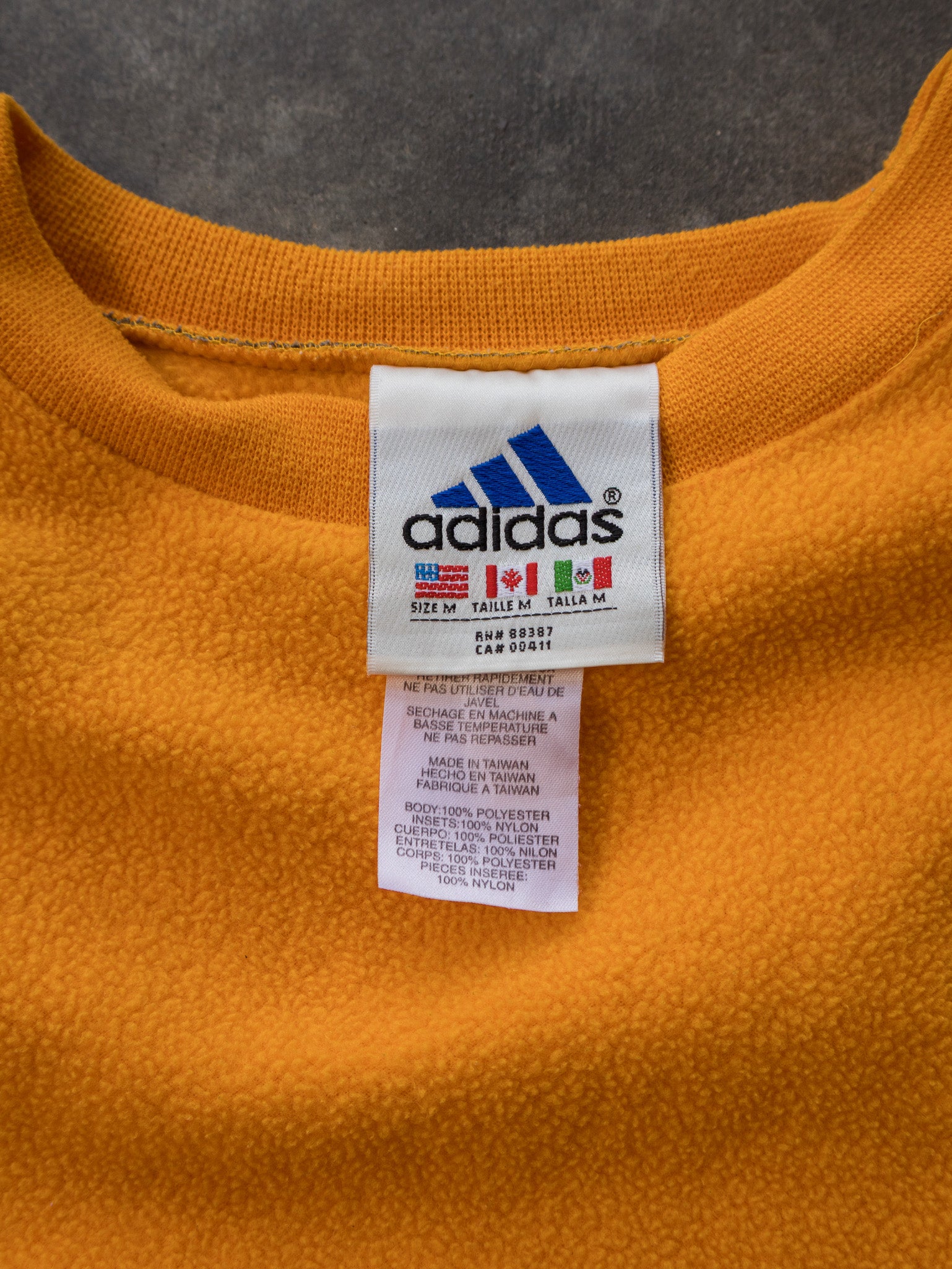 Vintage Yellow Adidas Fleece (M)