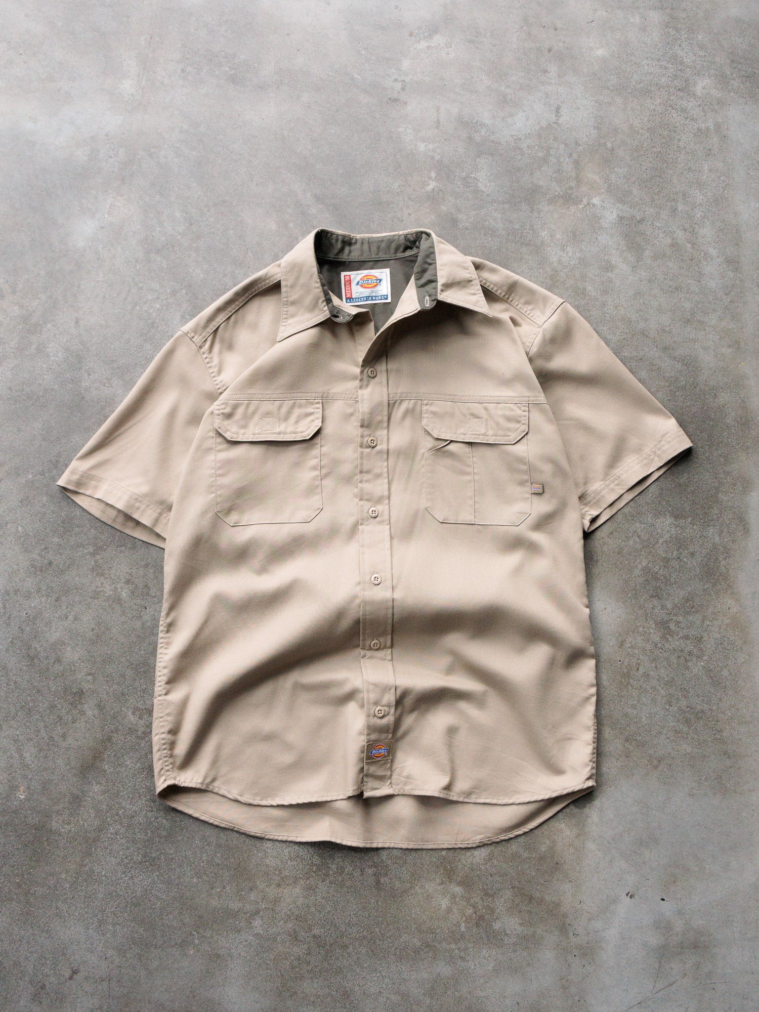 Vintage 90s Khaki Dickies Work Shirt (M)