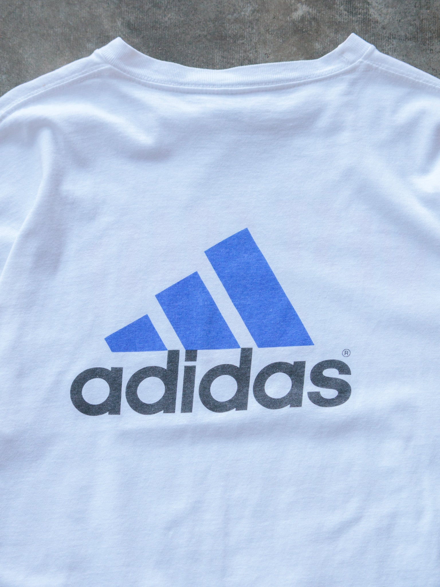 Vintage 90s White Adidas West Coast All Star Camp Tee (L)
