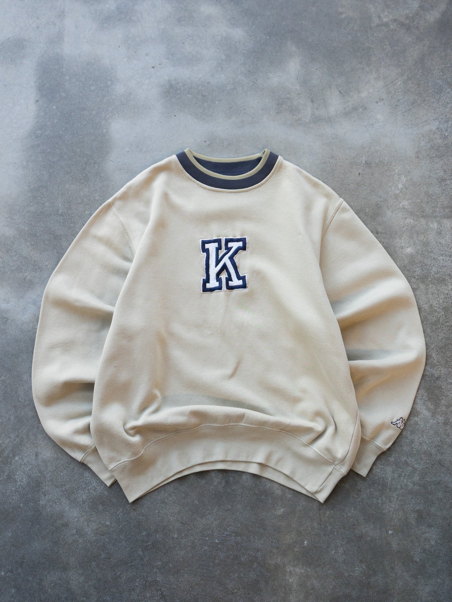 Vintage Beige Kappa Varsity Sweatshirt (S)