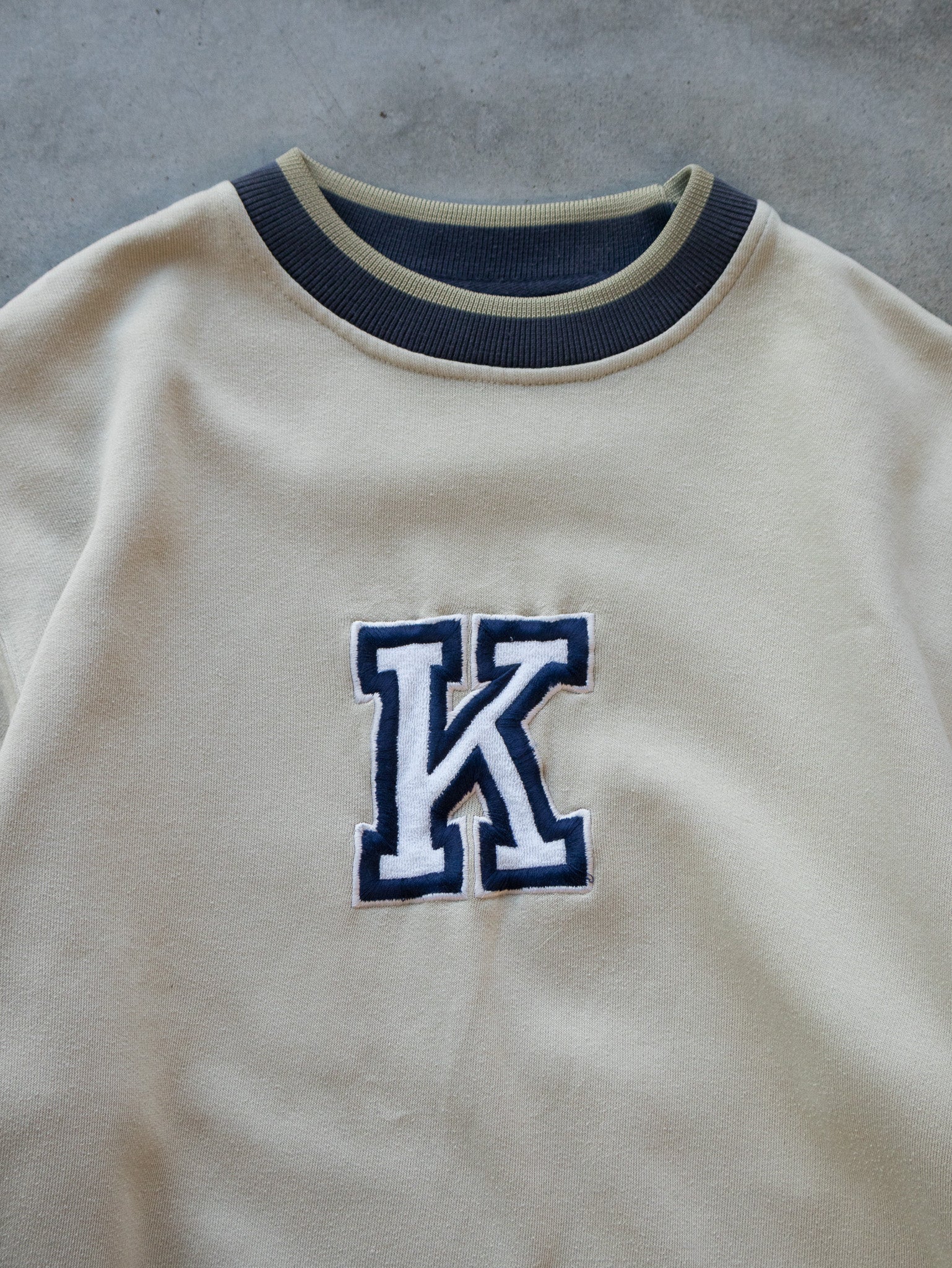 Vintage Beige Kappa Varsity Sweatshirt (S)