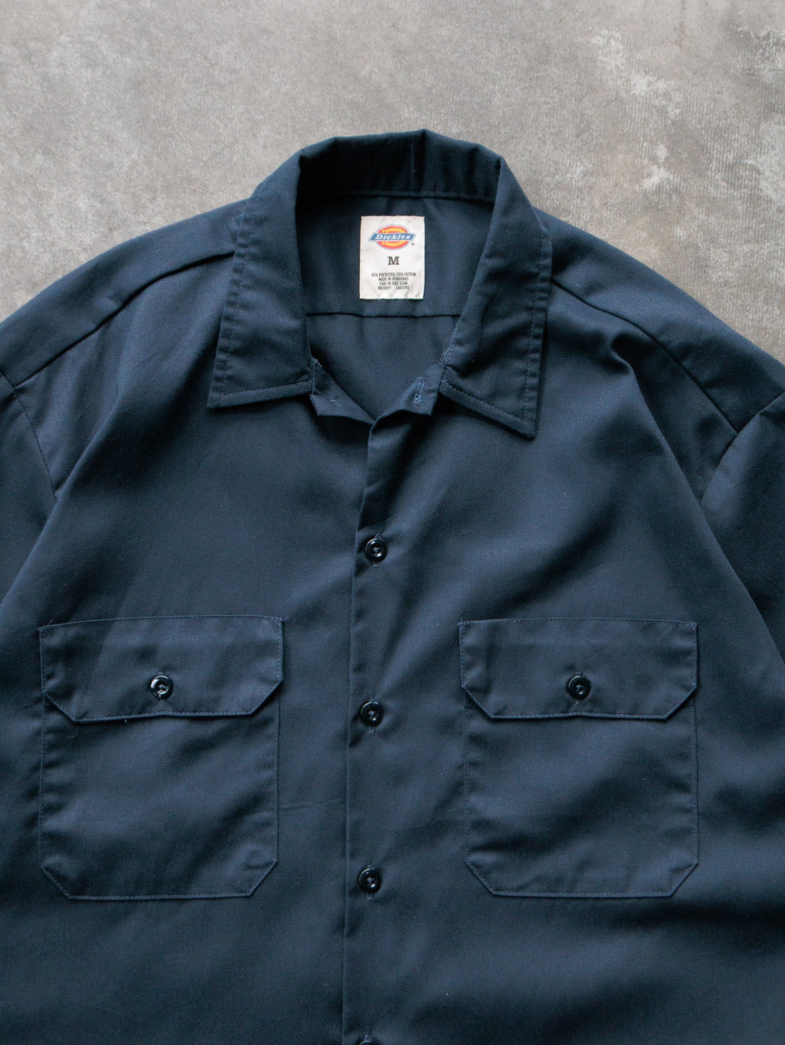 Vintage 00s Navy Dickies Work Shirt (M)