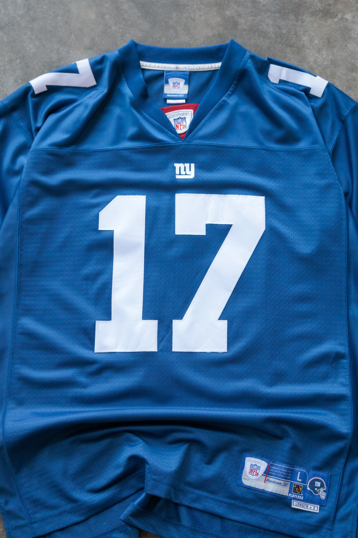 Vintage 00s Blue New York Giants Burress Jersey (L)