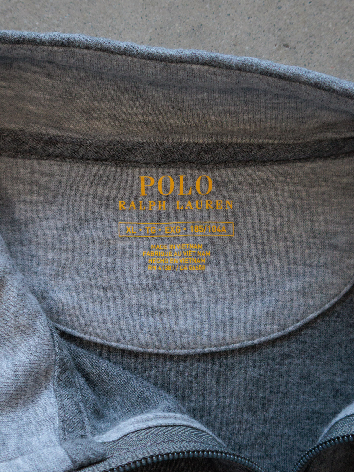 Vintage Grey Polo Ralph Lauren Quarter Zip (XL)