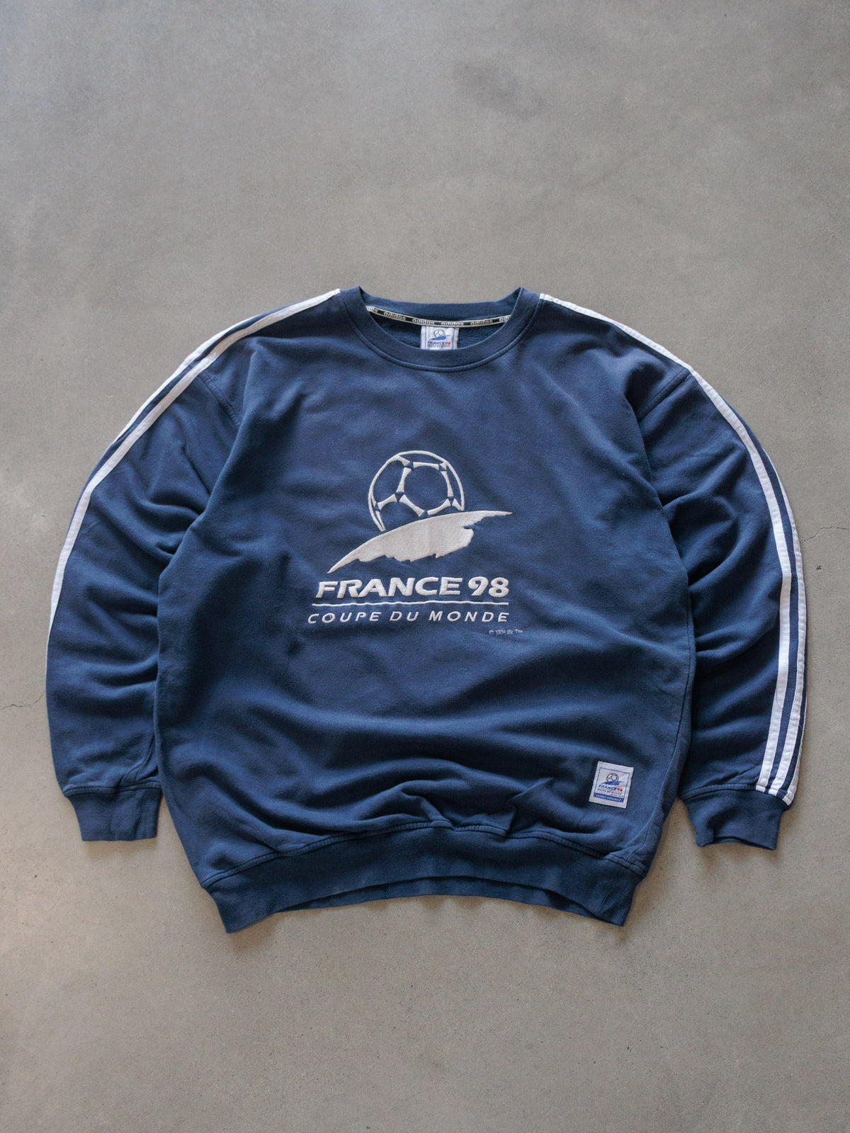 Vintage 1998 Navy Adidas France 98 World Cup Sweatshirt (-)
