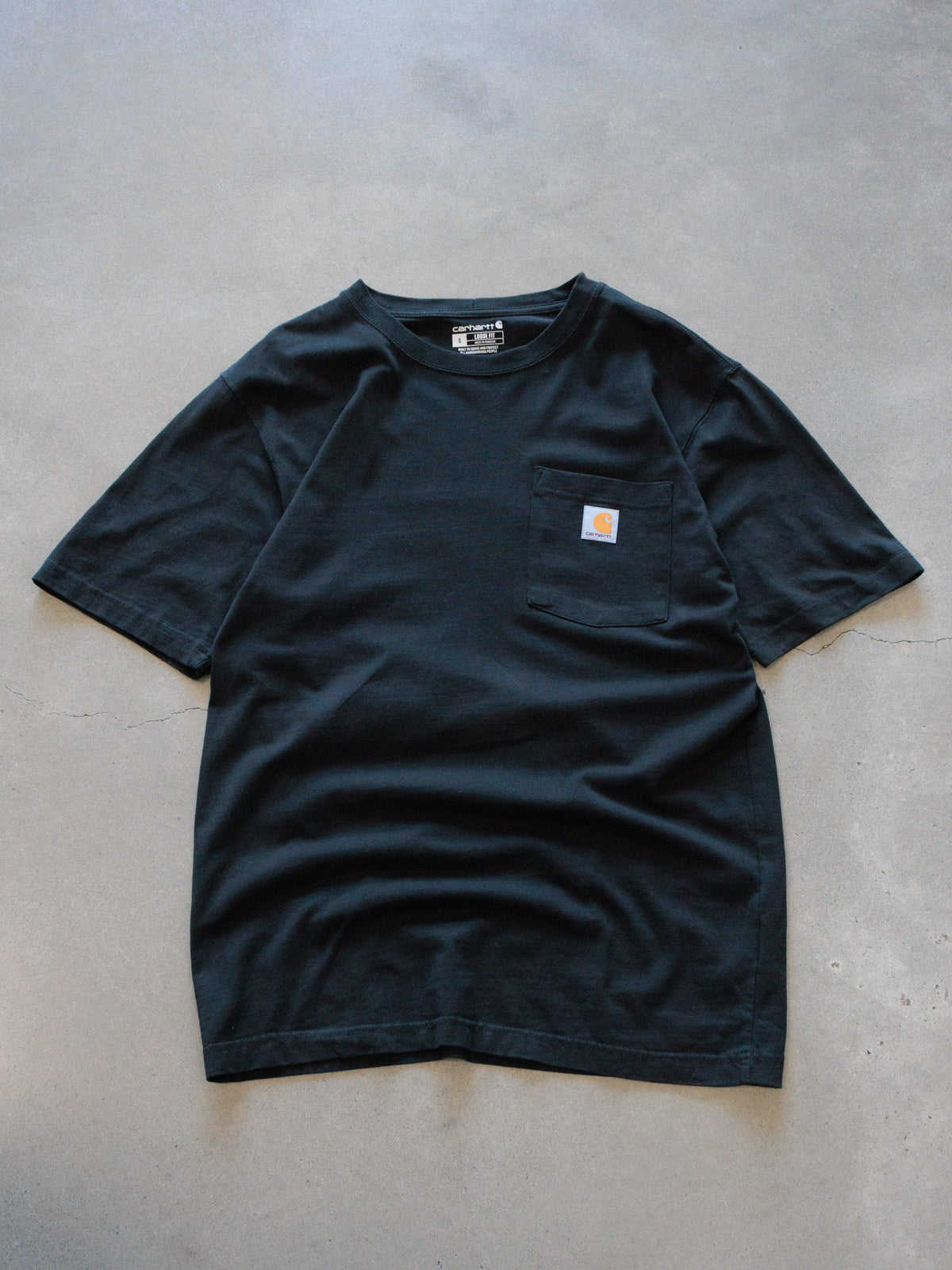 Vintage Black Carhartt Akron Ohio Pocket Tee (S)