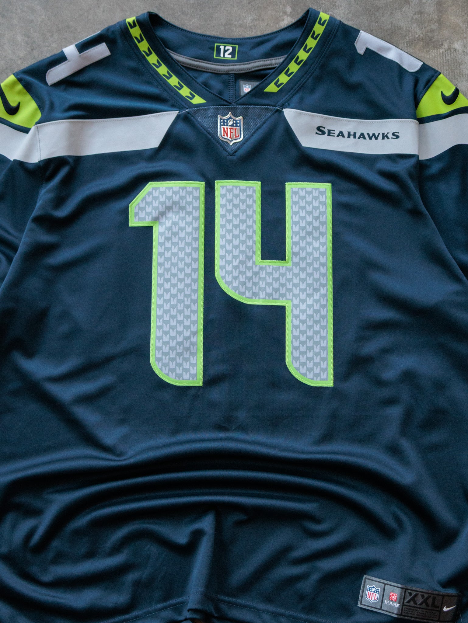 Navy Nike Seattle Seahawks Metcalf Jersey (2XL)