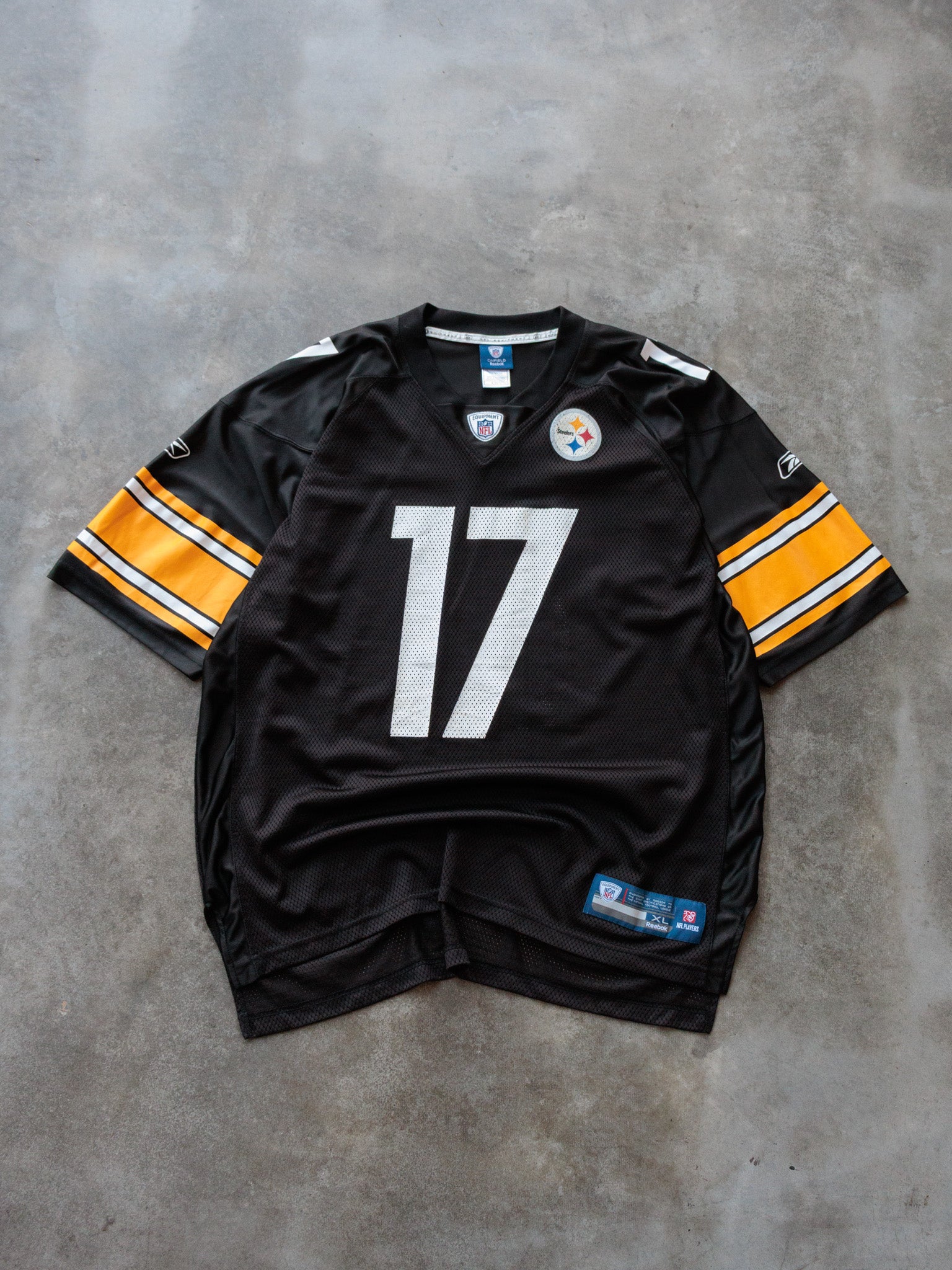 Vintage 00s Black Reebok Pittsburgh Steelers Wallace Jersey (XL)