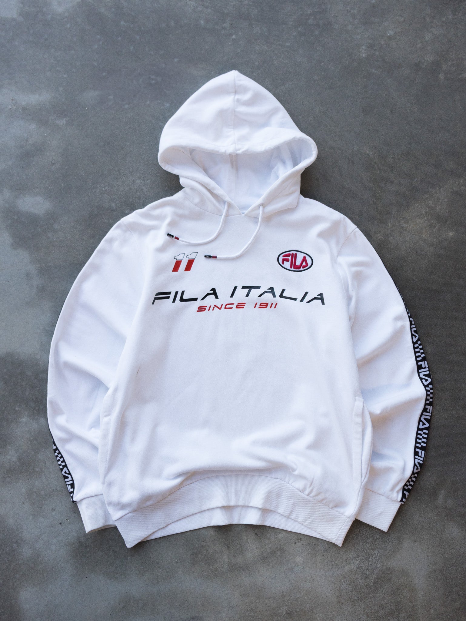 Vintage White Fila Italia Hoodie (M)