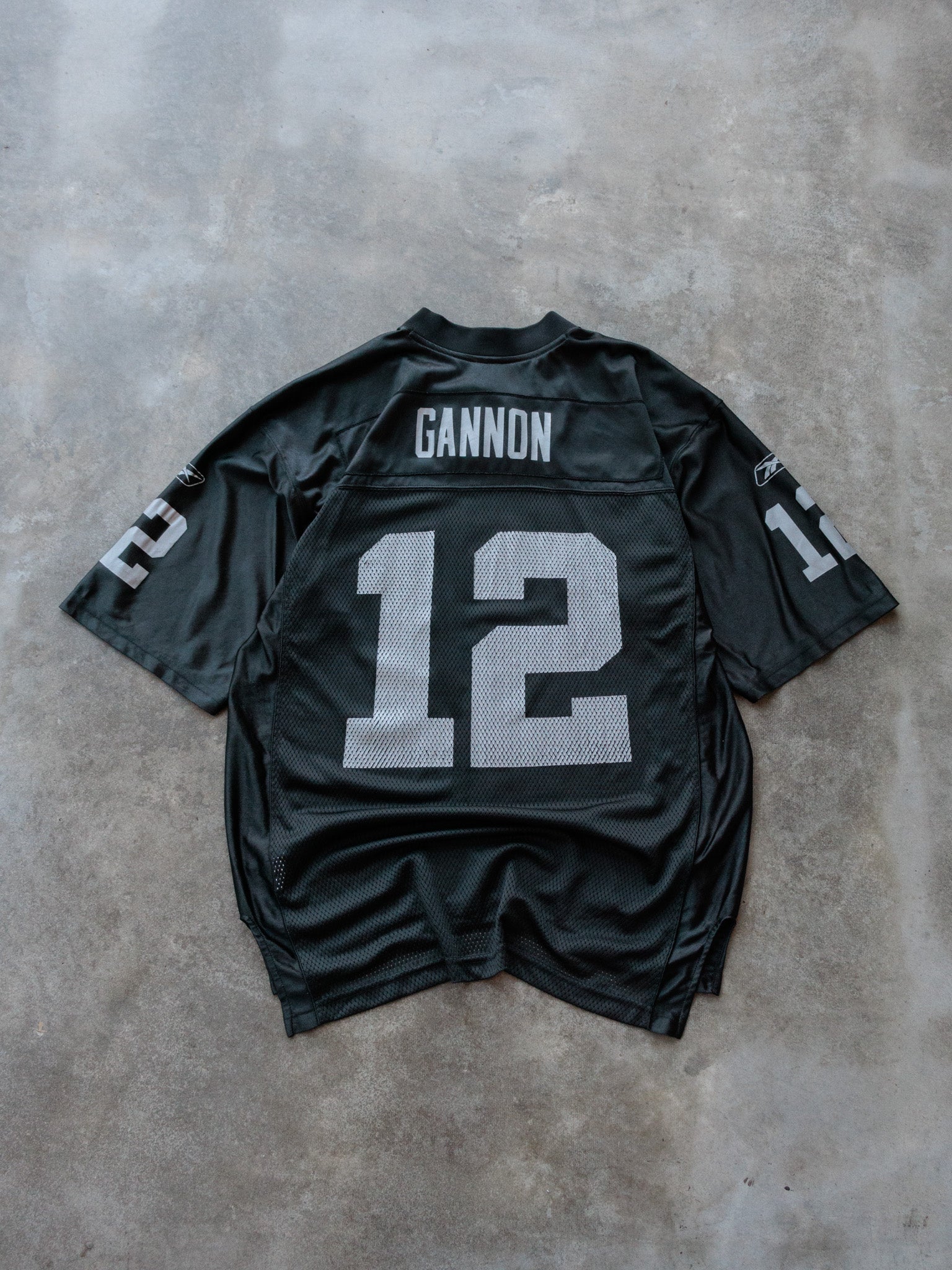 Vintage 00s Black Reebok Oakland Raiders Gannon Jersey (M)