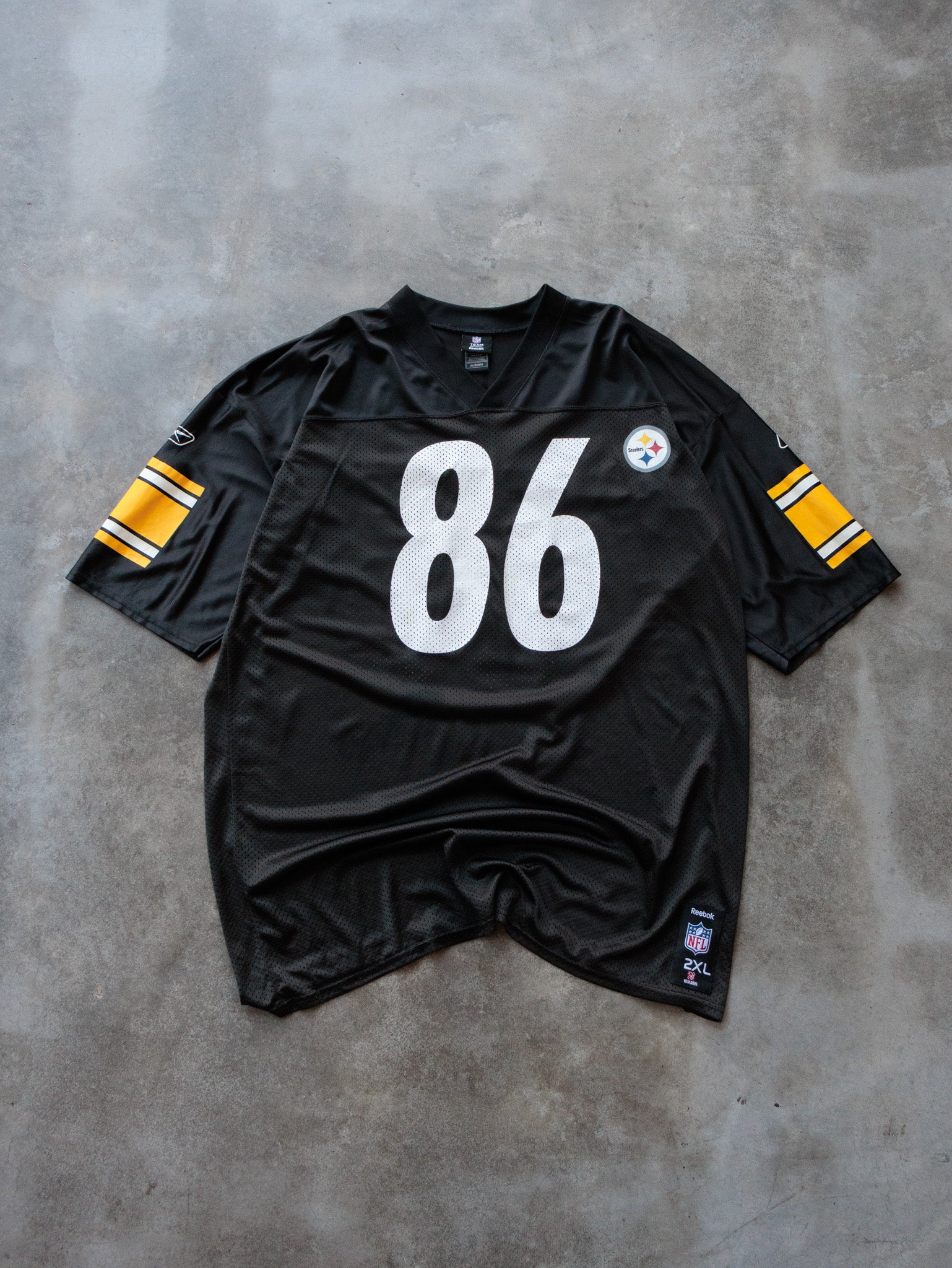 Vintage 00s Black Reebok Pittsburgh Steelers Ward Jersey (2XL)