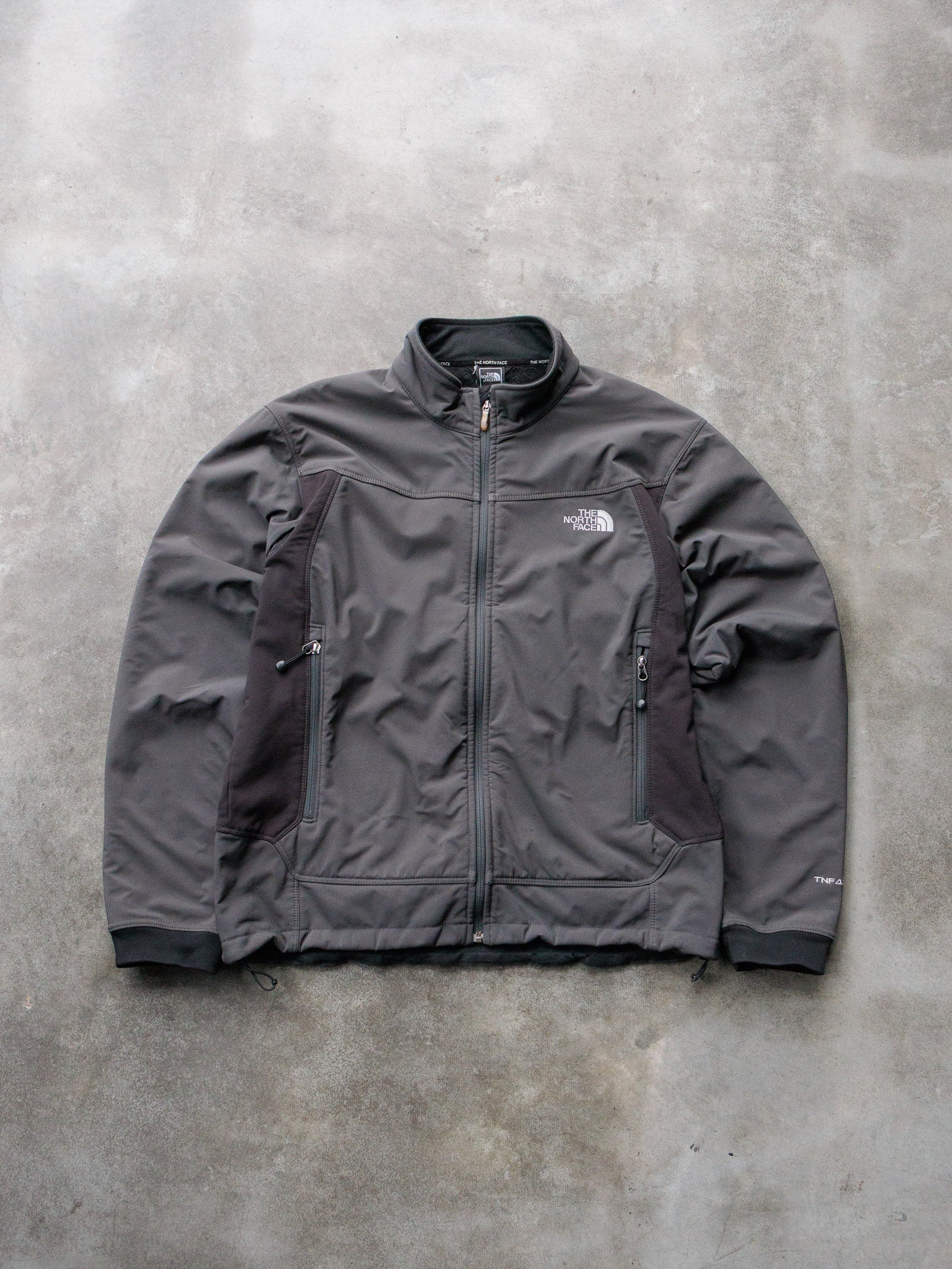 Vintage Grey The North Face Fleece-Lined Softshell Jacket (M)
