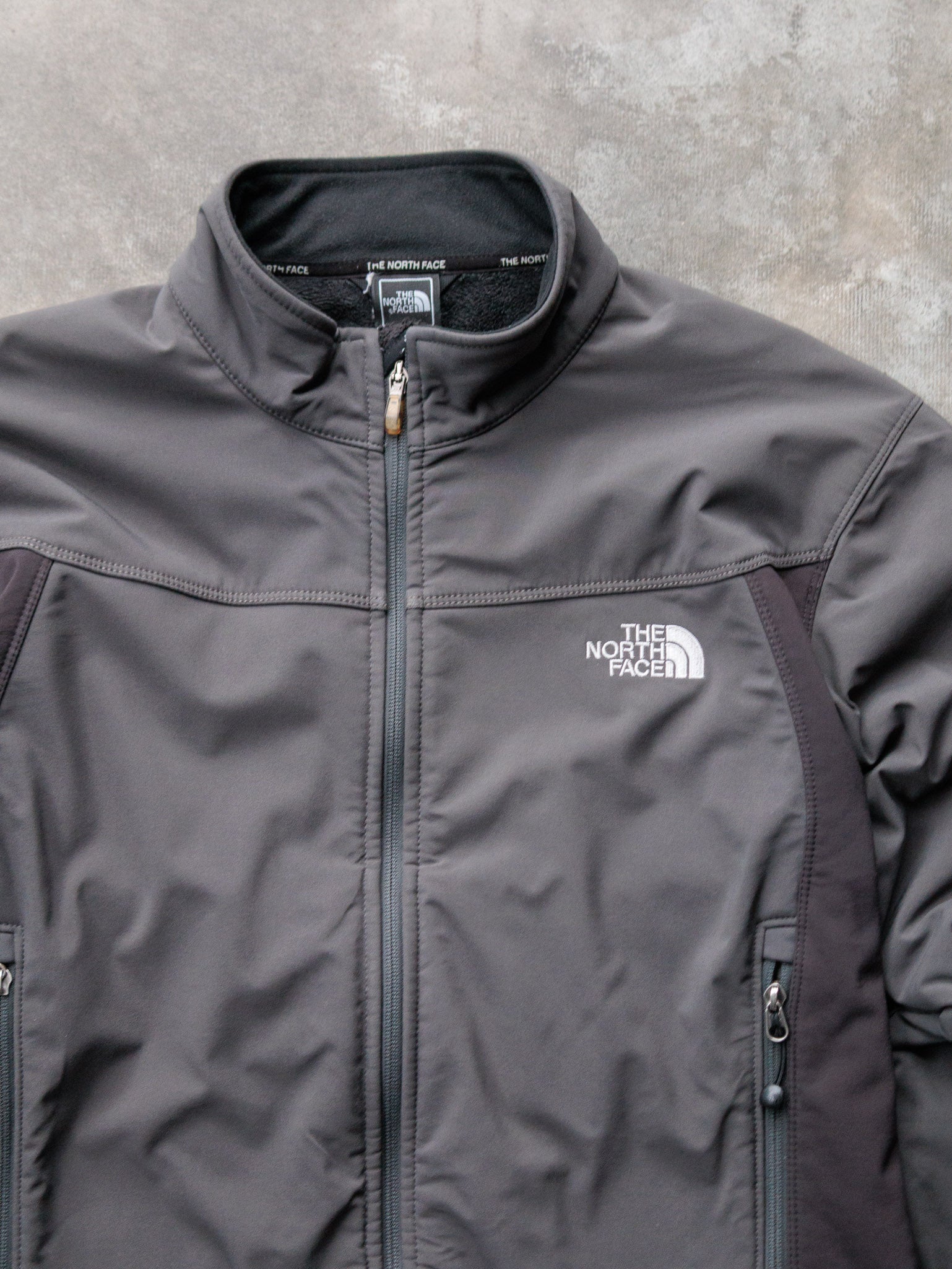 Vintage Grey The North Face Fleece-Lined Softshell Jacket (M)