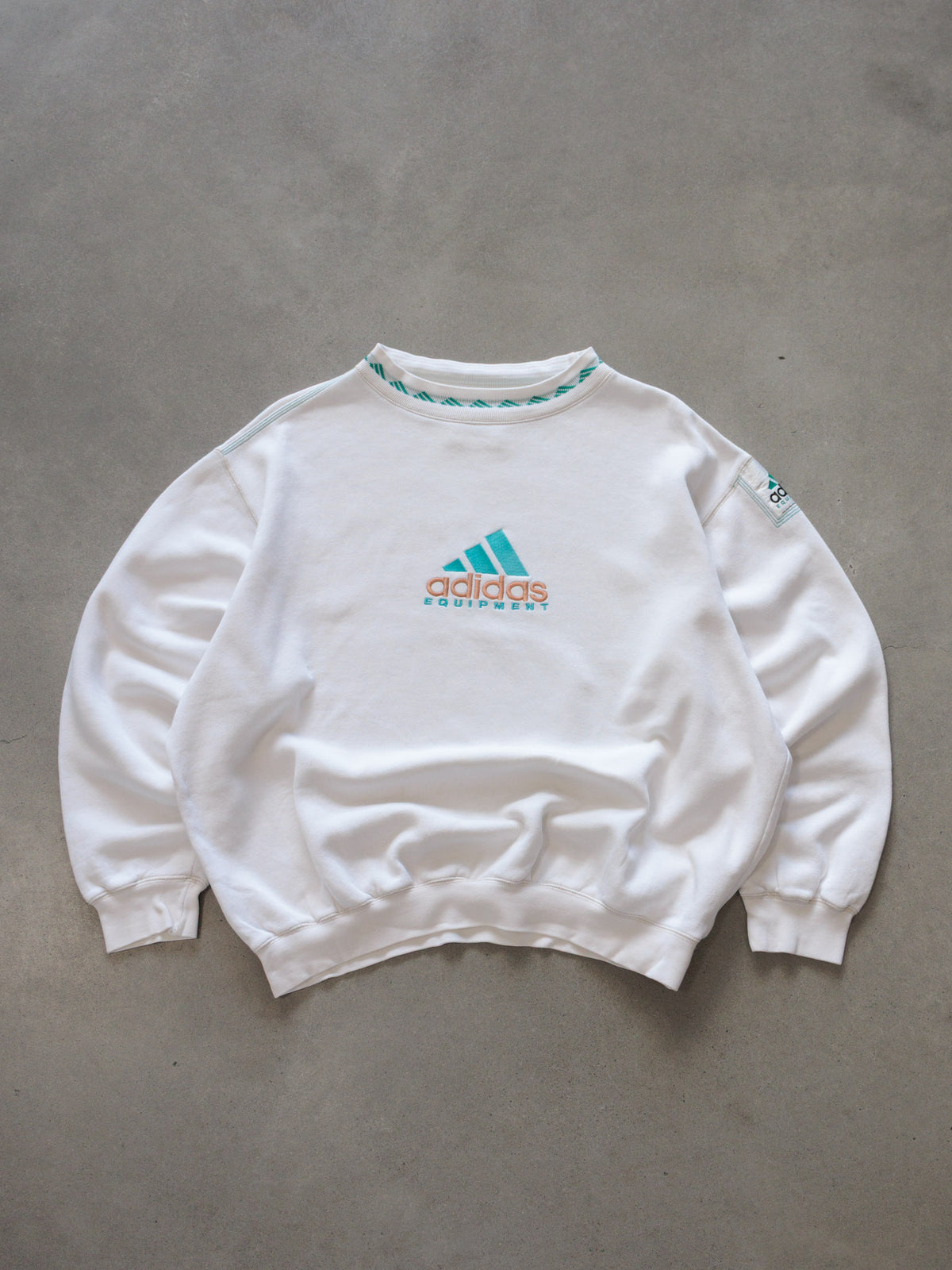 Vintage 90s White Adidas Equipment Sweatshirt (-)
