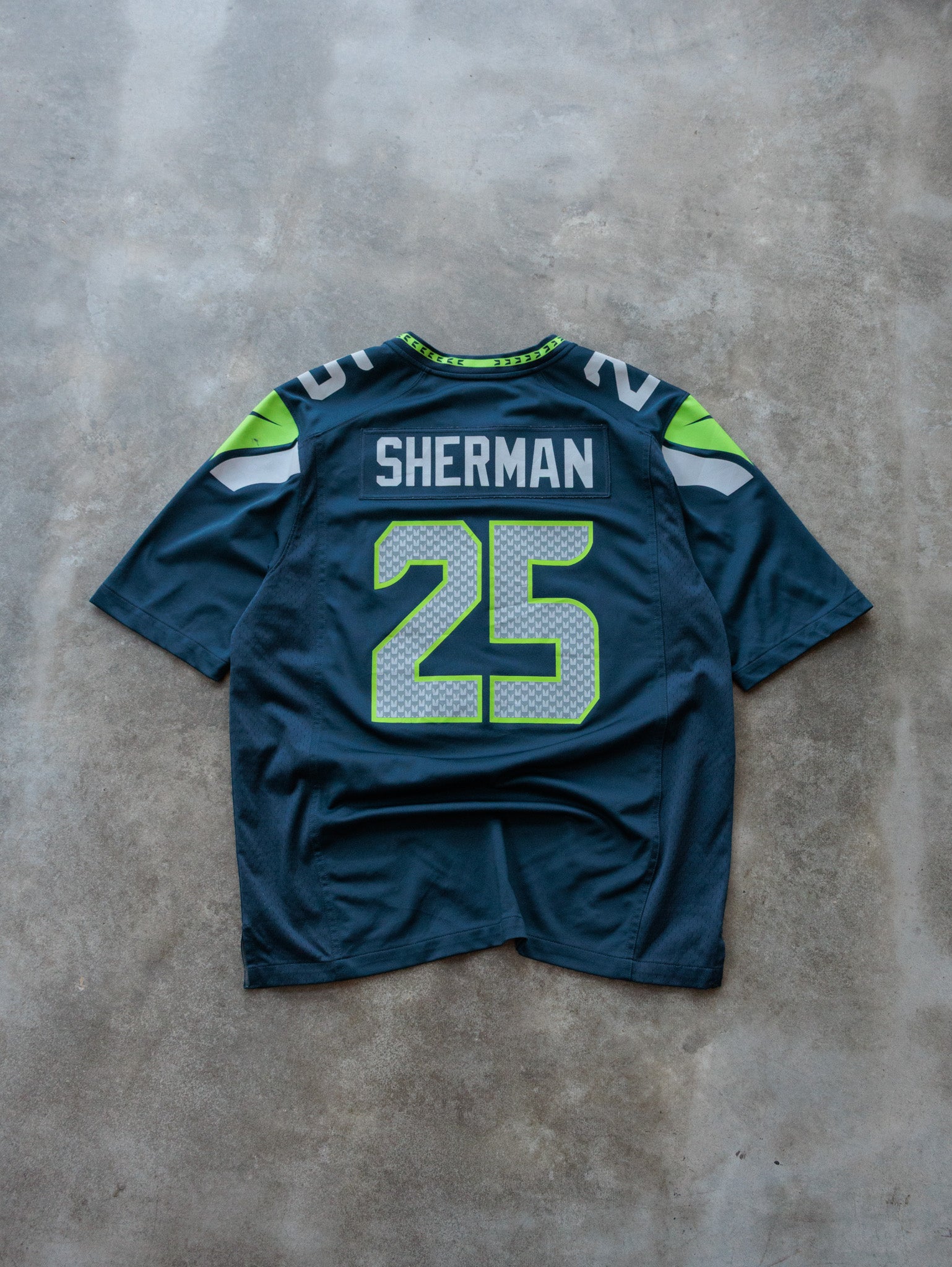 Vintage Navy Nike Seattle Seahawks Sherman Jersey (L)