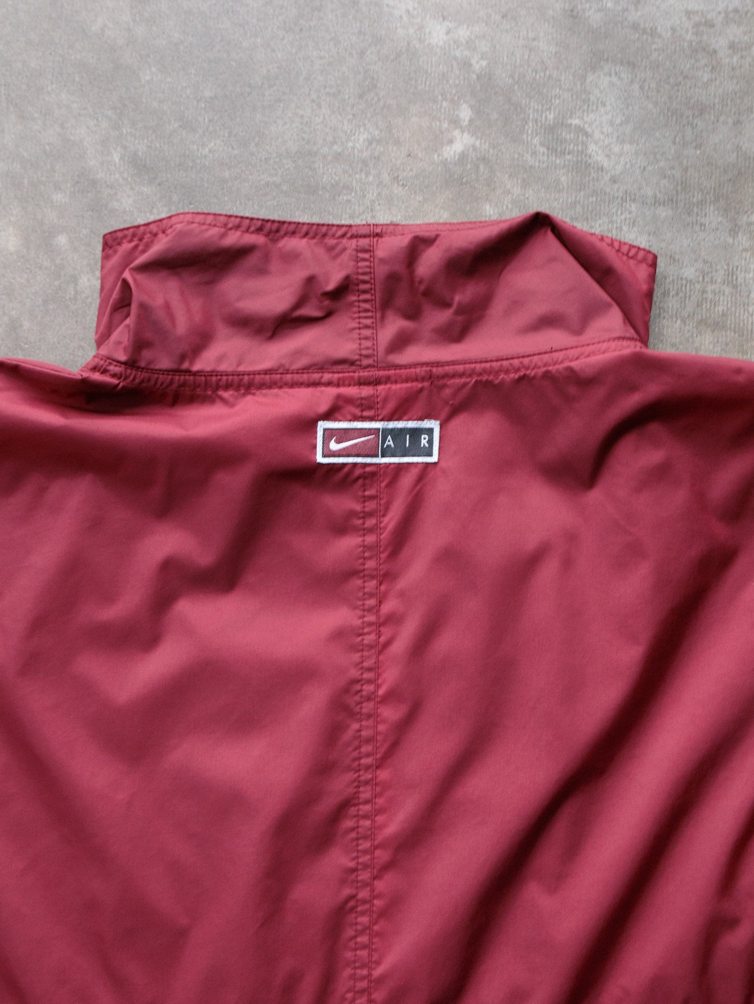 Vintage 90s Maroon Nike Swoosh Windbreaker (XL)