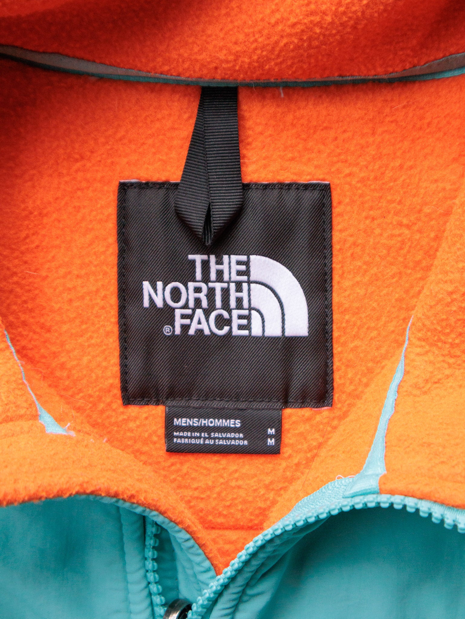Vintage Orange & Teal The North Face Denali Fleece Jacket (M)