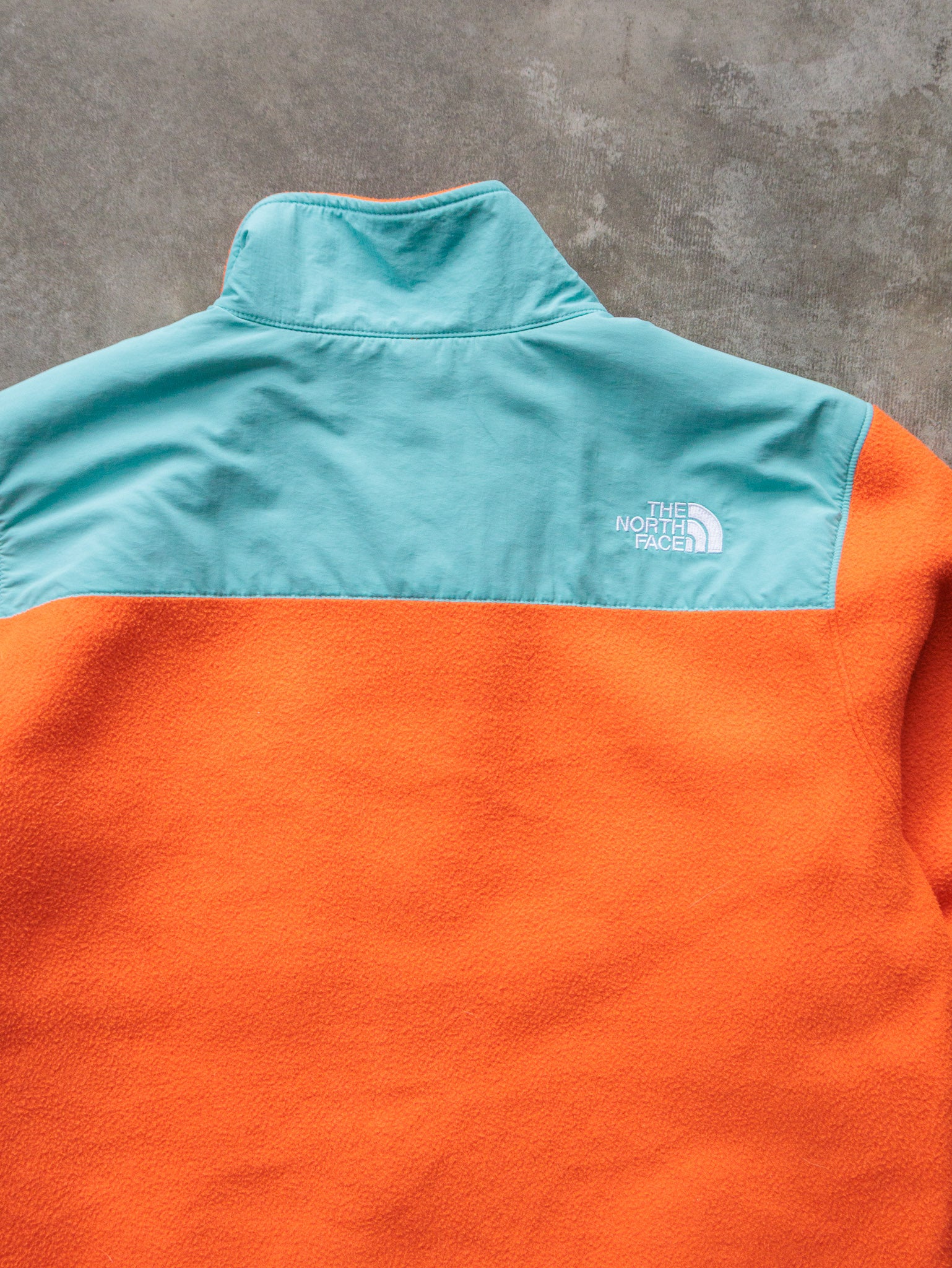 Vintage Orange & Teal The North Face Denali Fleece Jacket (M)